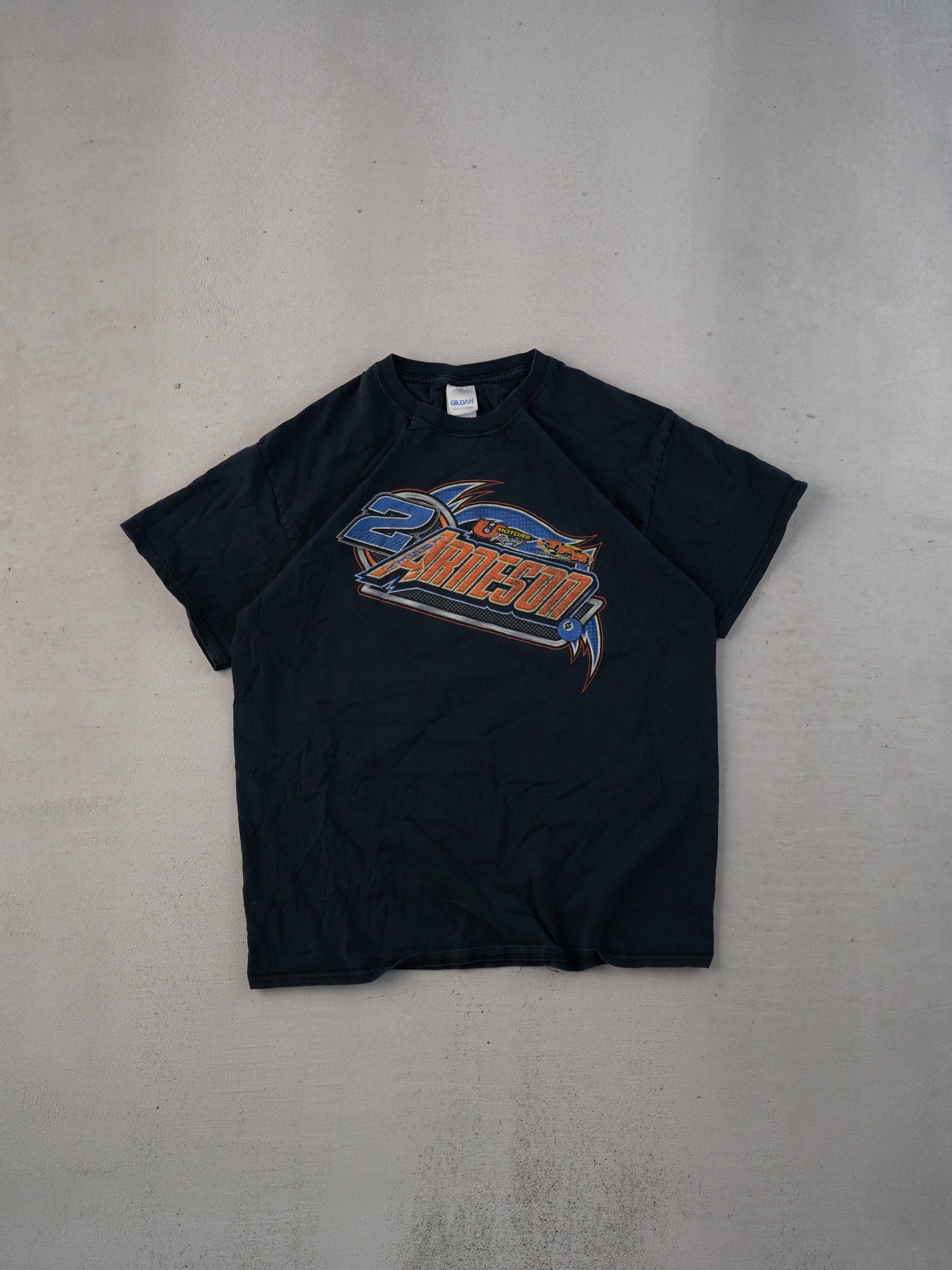 Vinage Y2k Black Casey Arneson Nascar Graphic Tee (M)