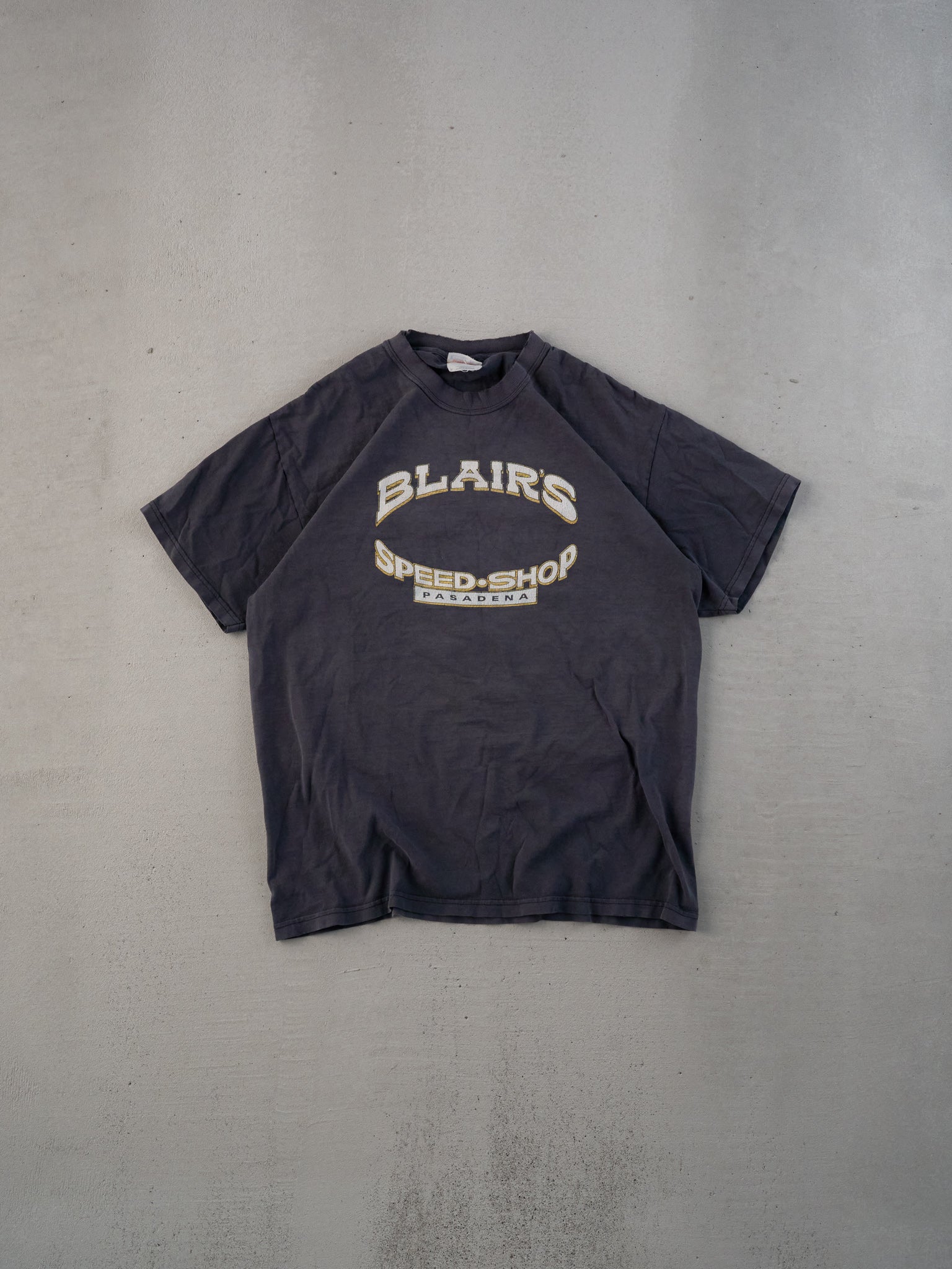 Vintage 04' Washed Black Blair's Speed Shop Graphic Tee (M)