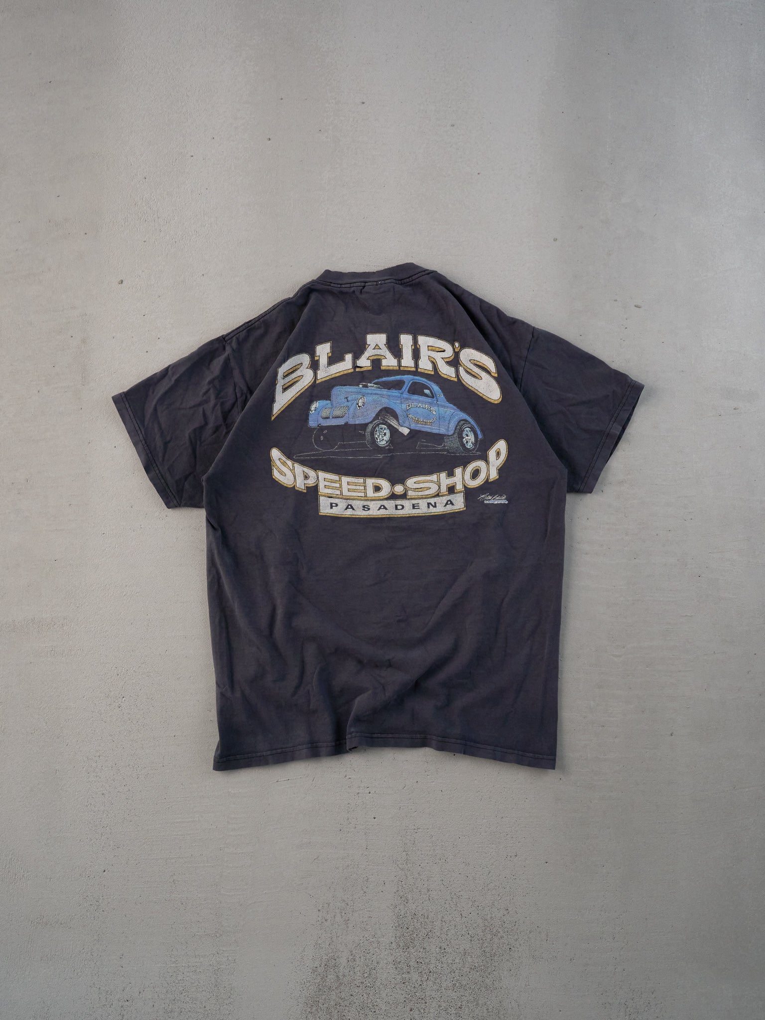 Vintage 04' Washed Black Blair's Speed Shop Graphic Tee (M)