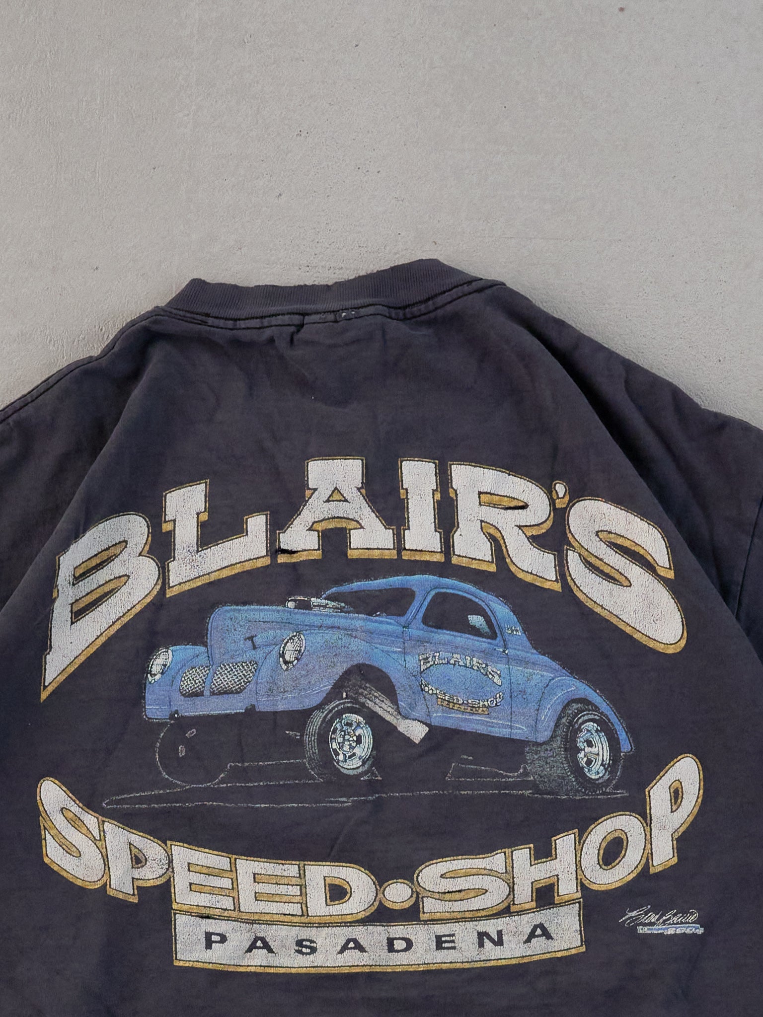 Vintage 04' Washed Black Blair's Speed Shop Graphic Tee (M)