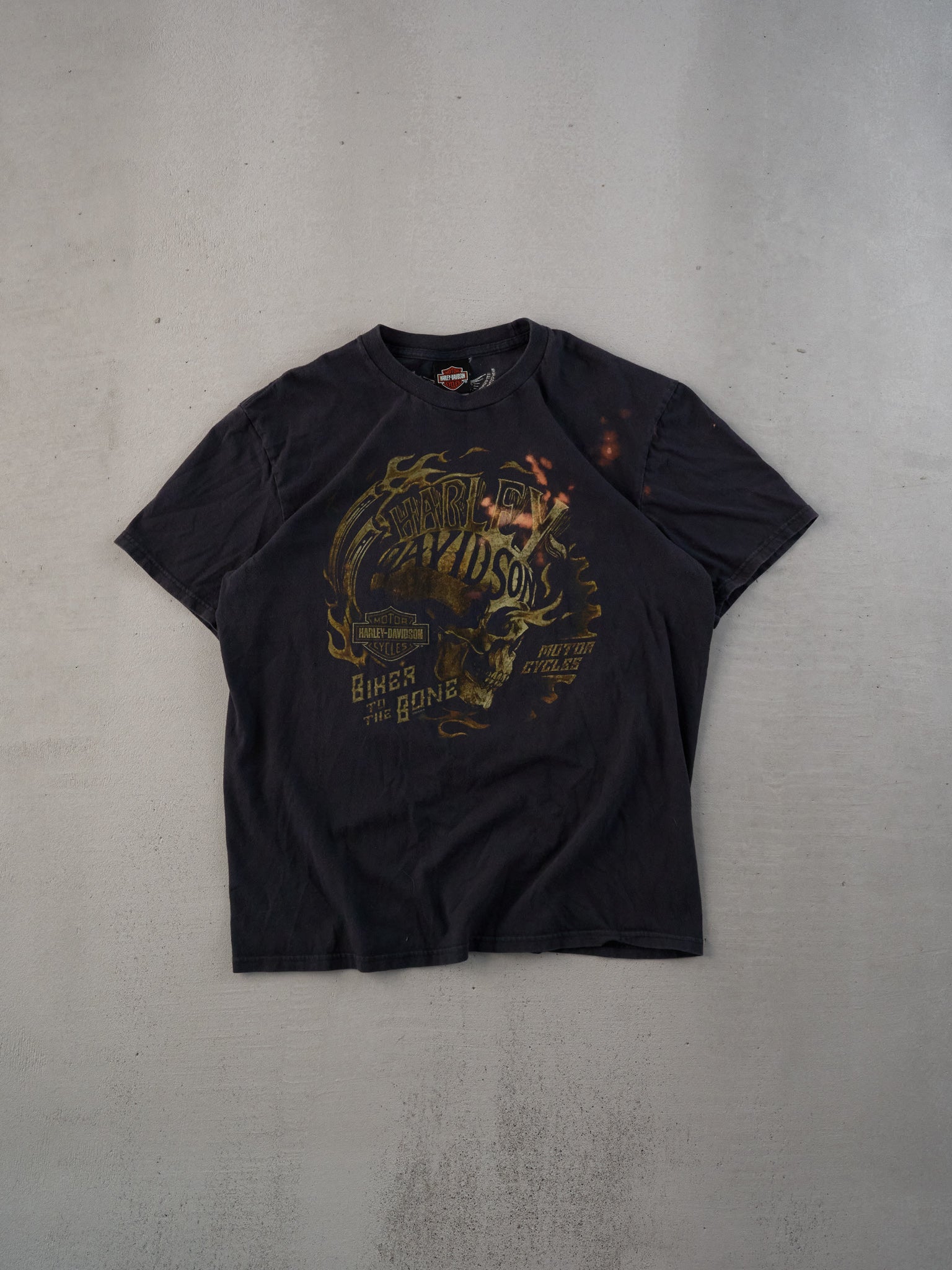 Vintage Y2k Black Harley Davidson Buffalo Graphic Tee (M)