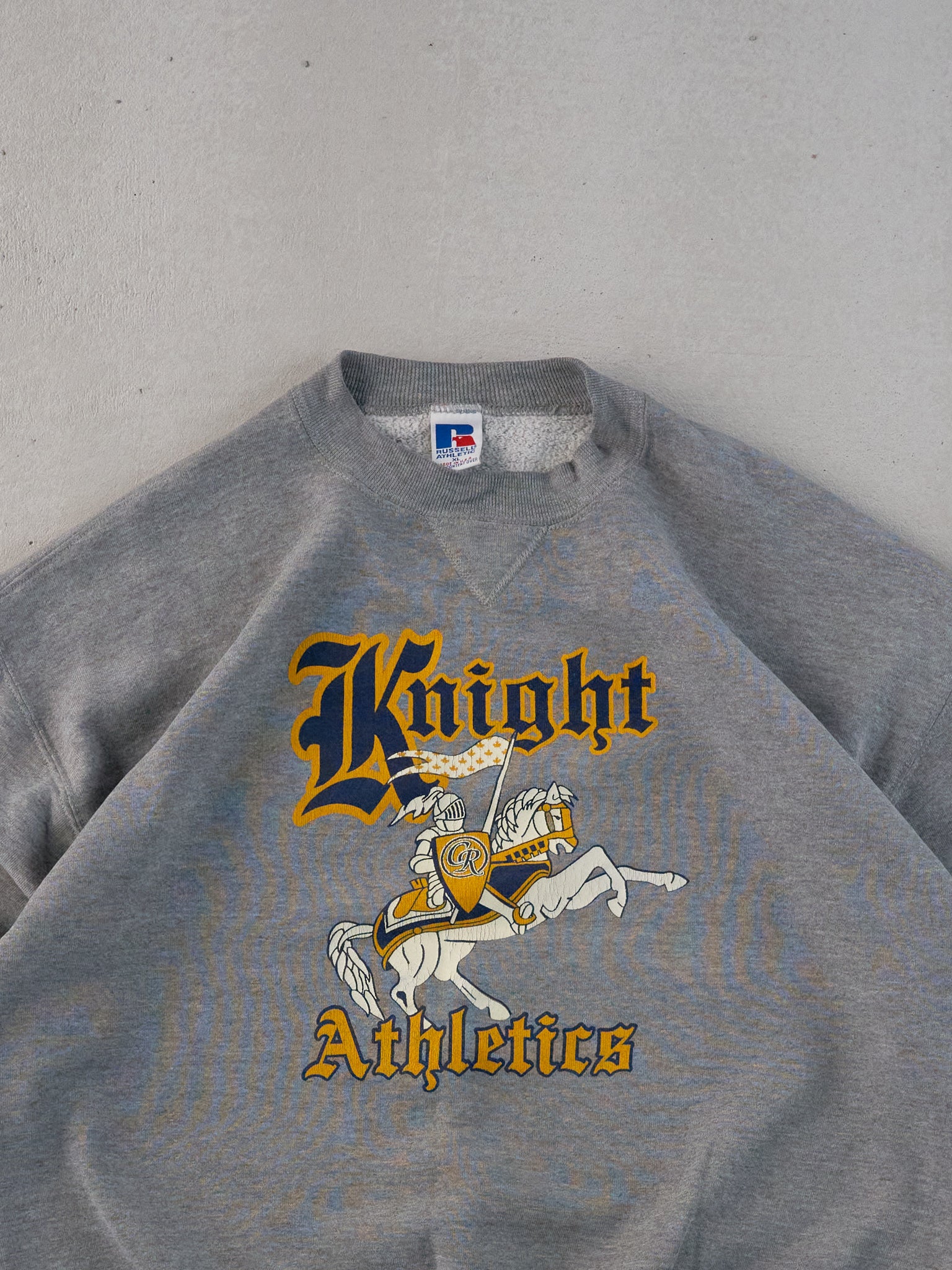 Vintage 90s Grey Knight Athletics x Russell Athletics Crewneck (L)