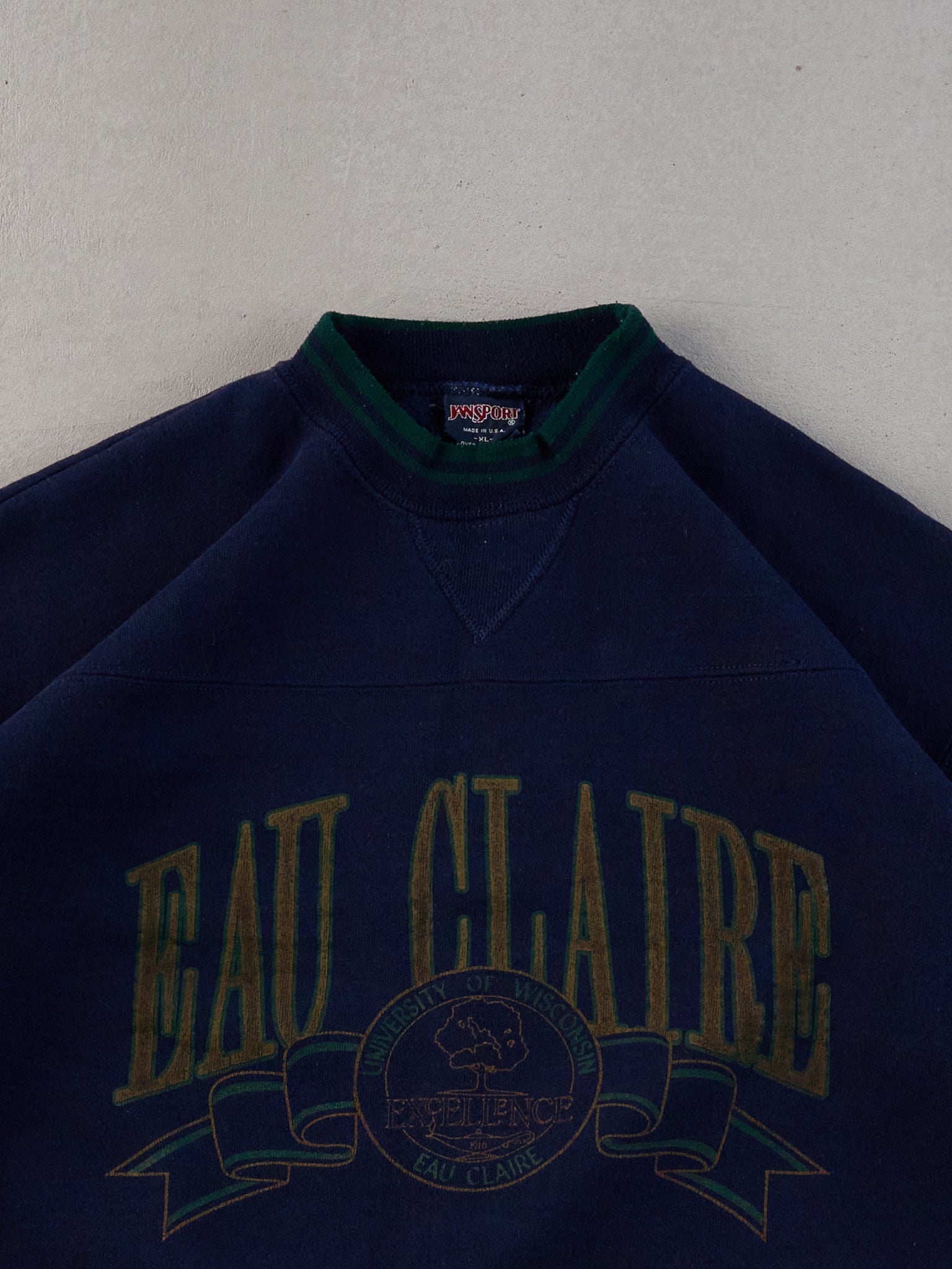 Vintage 90s Navy Blue EAU Claire Crewneck (L)