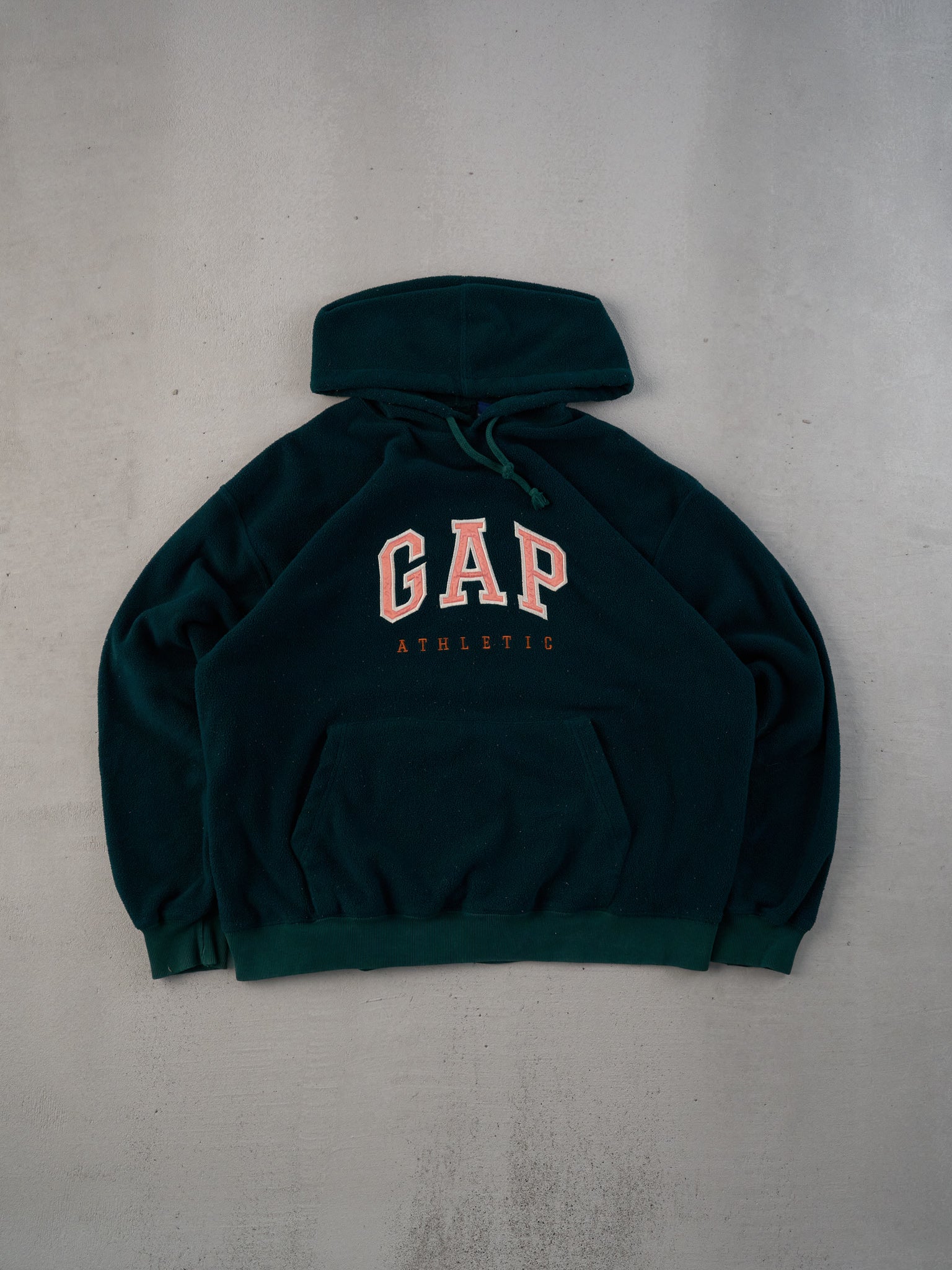 Vintage 90s Pine Green Gap Athletics Fleece Hoodie (L)