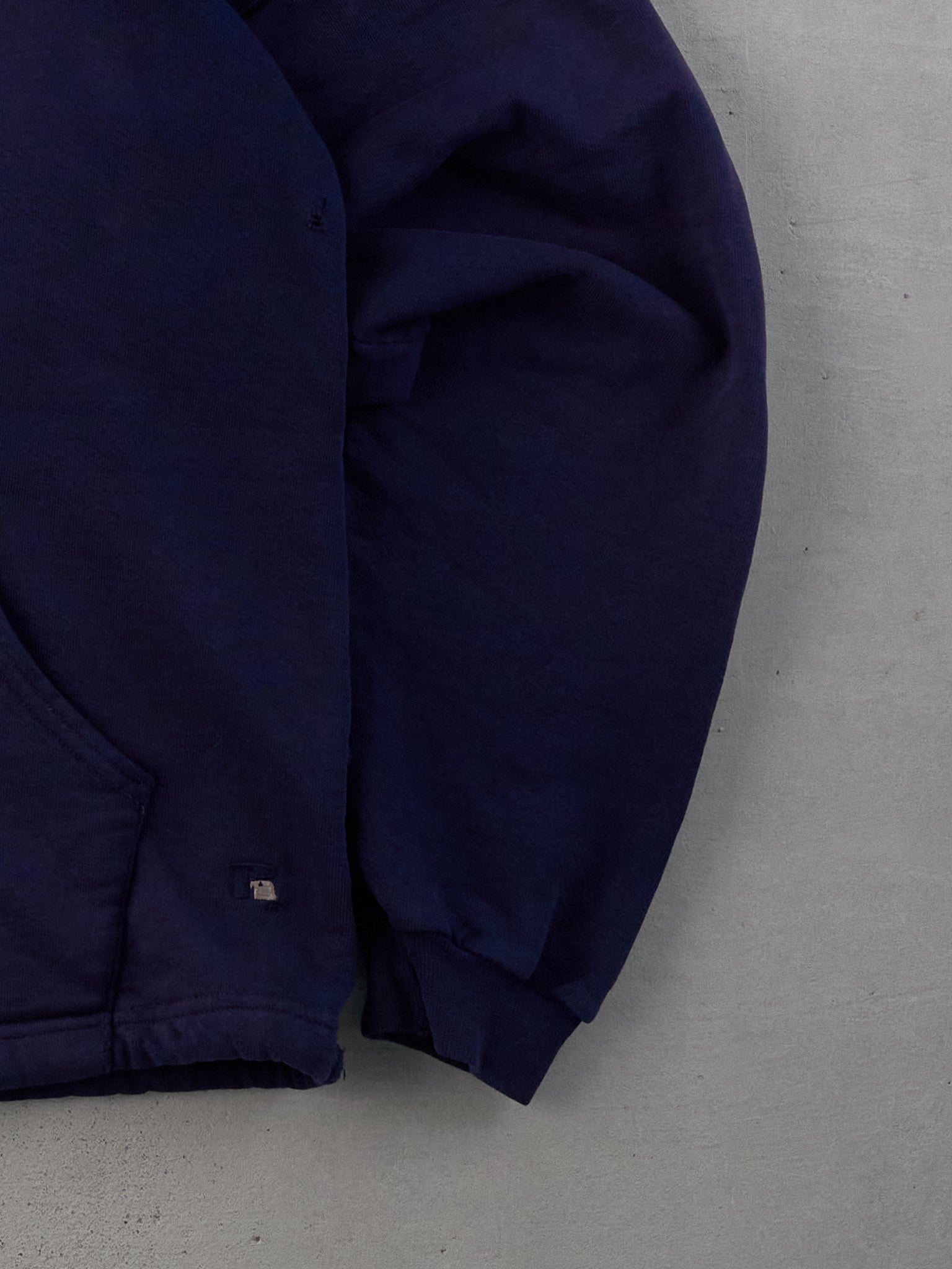 Vintage 90s Navy Blue Russell Athletics Blank Zip Up (M)