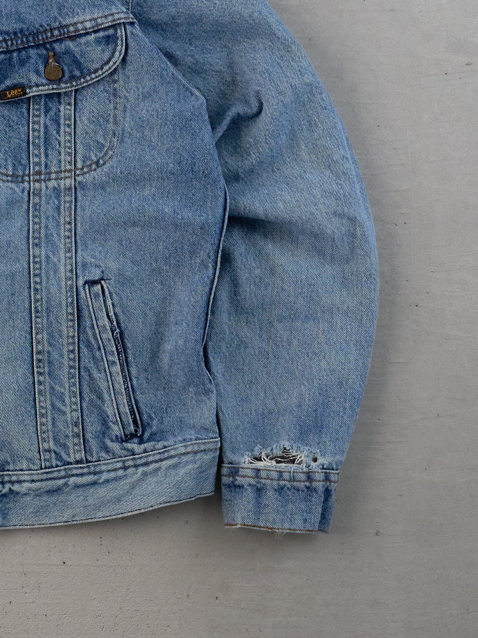 Vintage 80s Light Washed Blue Lee Denim Jacket (M)