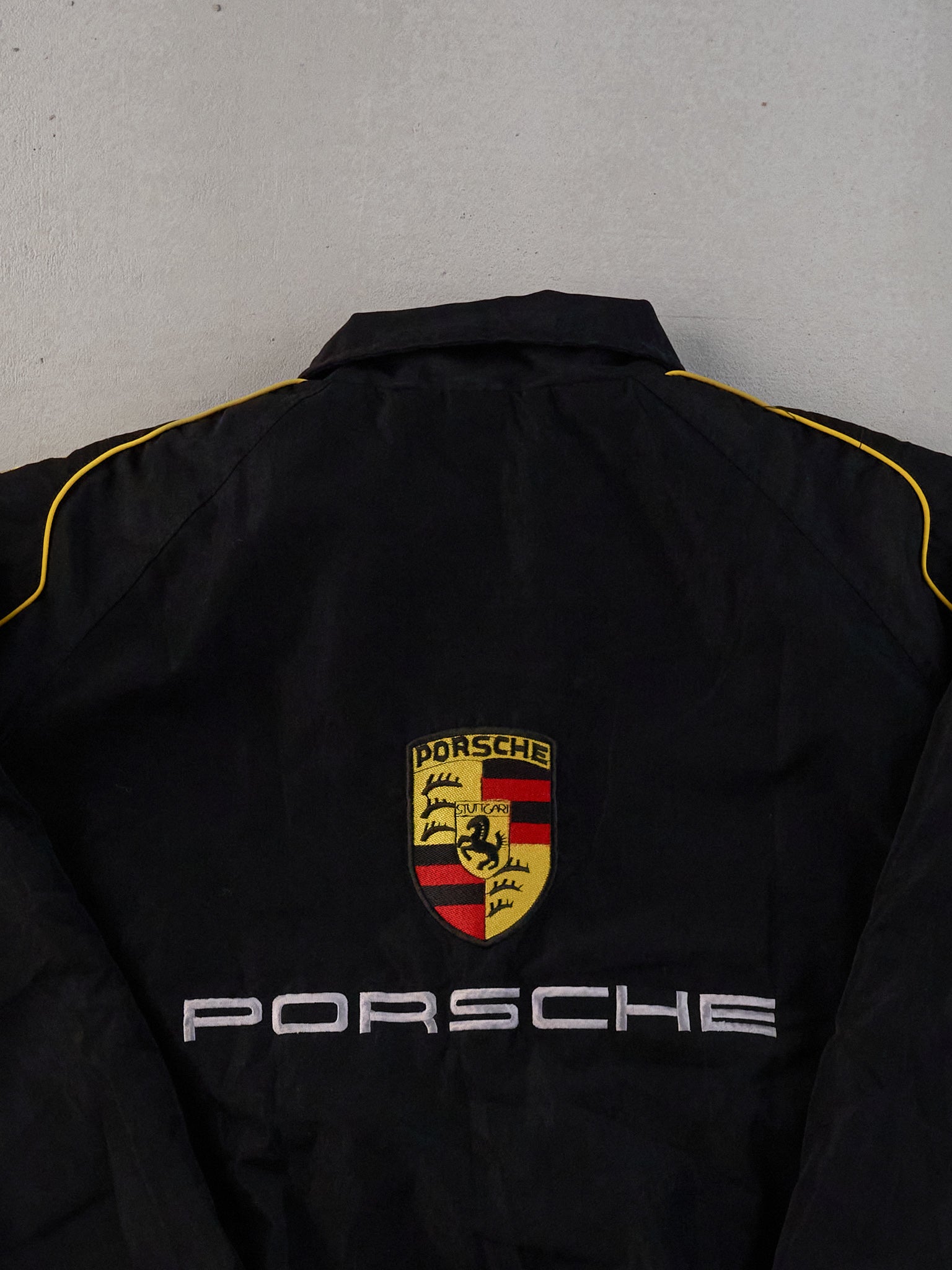 Vintage Black Porsche Racing Jacket (L)