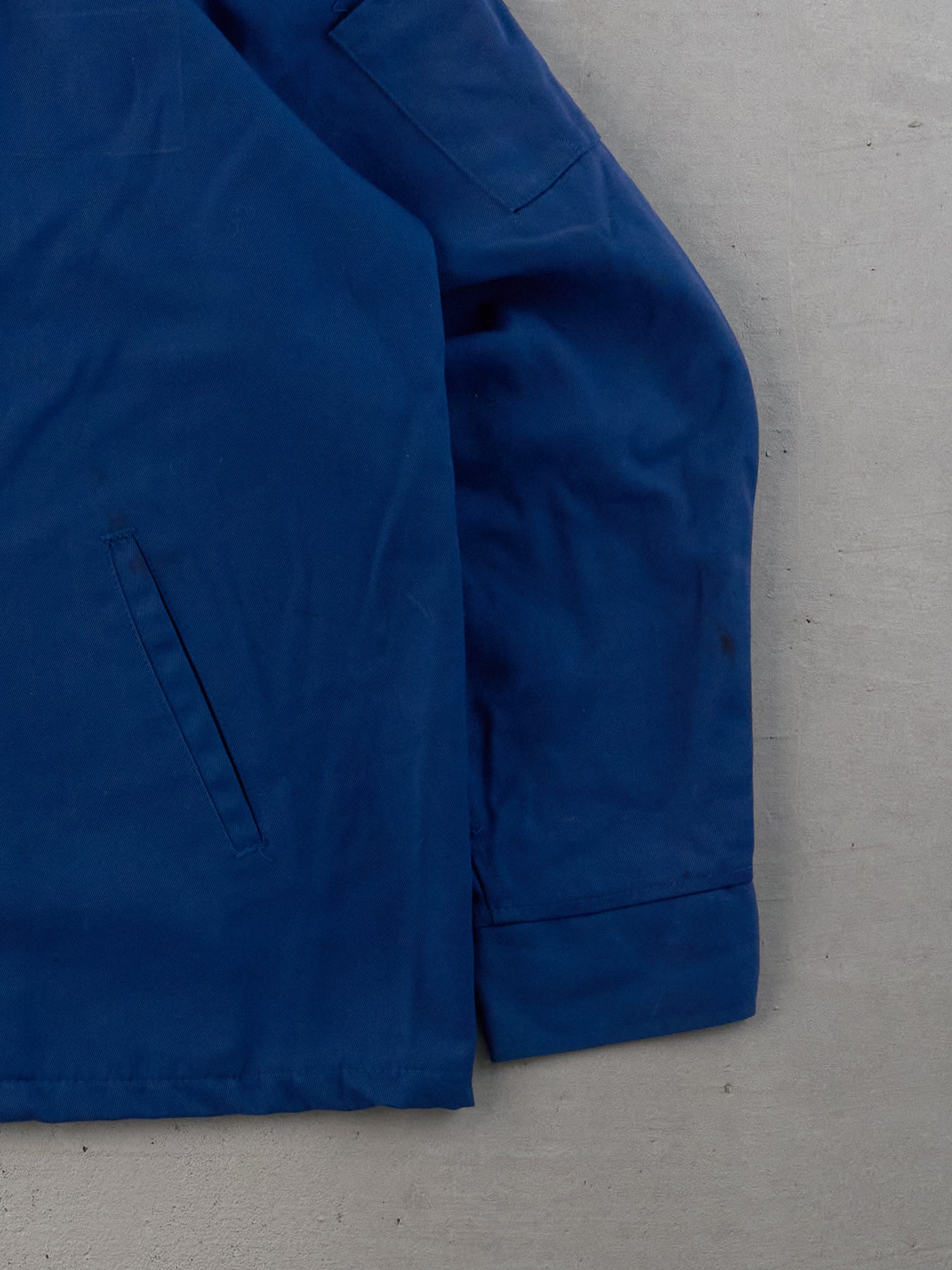 Vintage 90s Royal Blue Workwear Collared Zip Up (L)