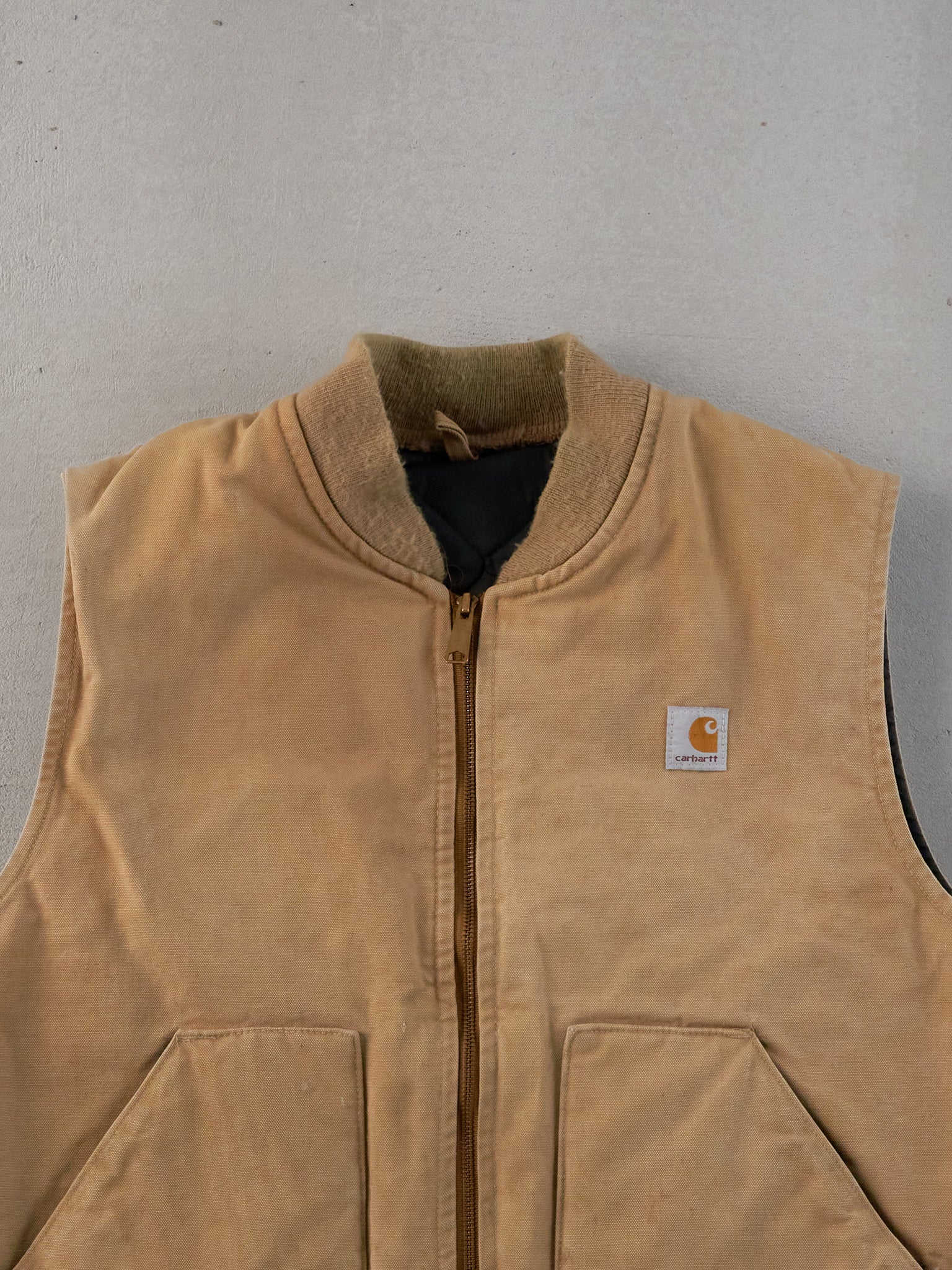 Vintage 90s Khaki Carhartt Workwear Vest (L)