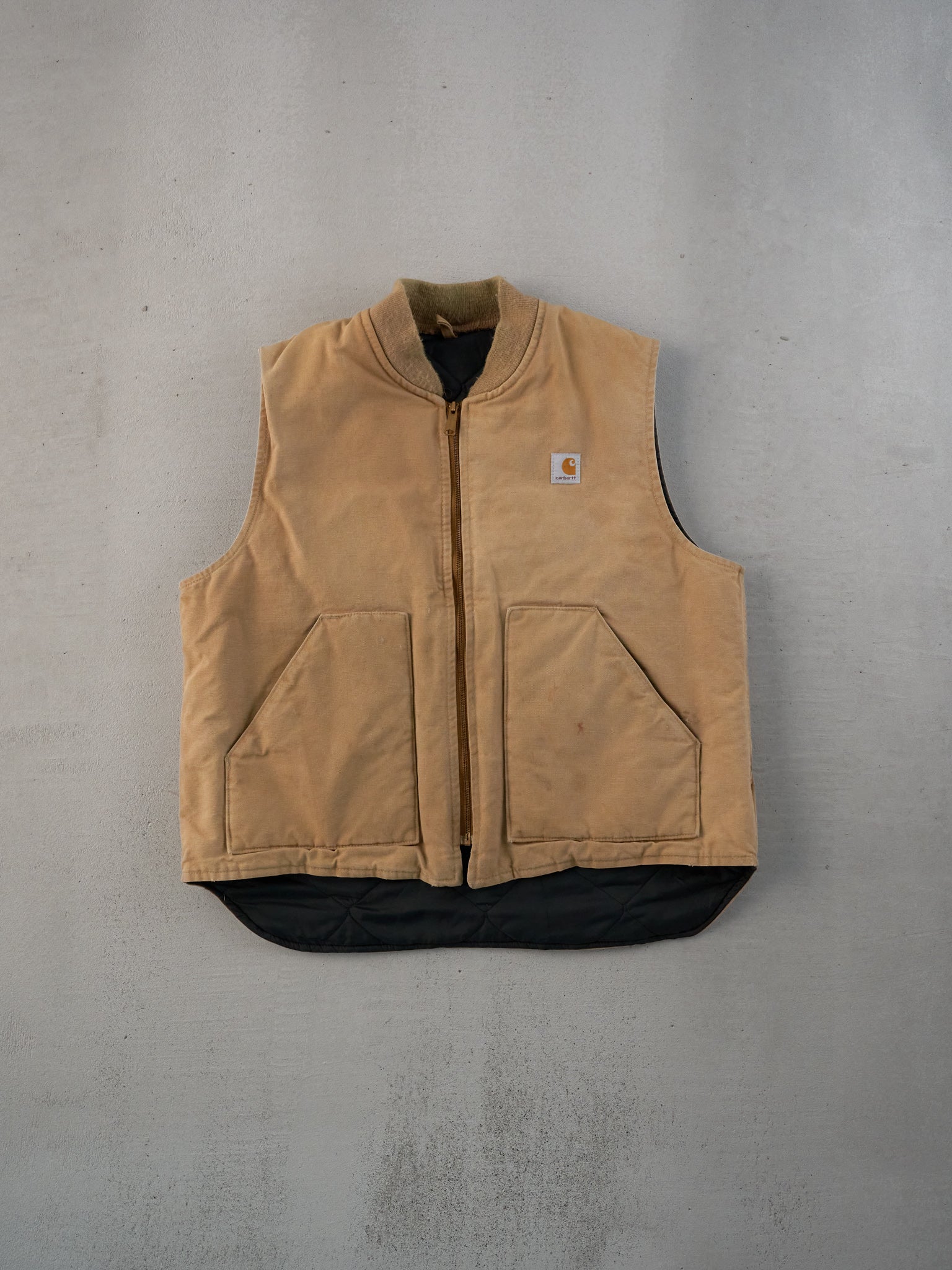 Vintage 90s Khaki Carhartt Workwear Vest (L)