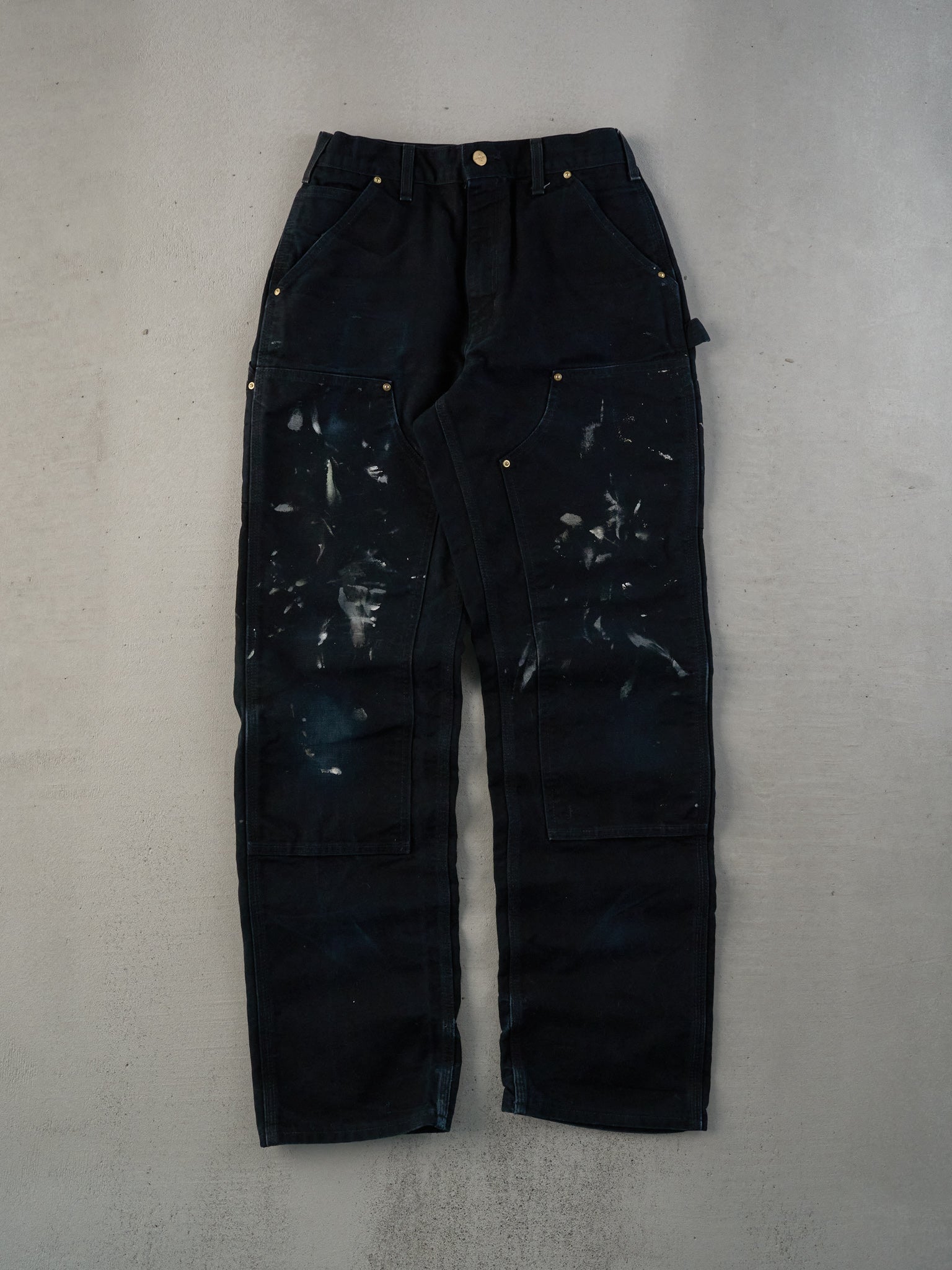 Vintage 90s Black Carhartt Double Knee Carpenter Pants (28x33)