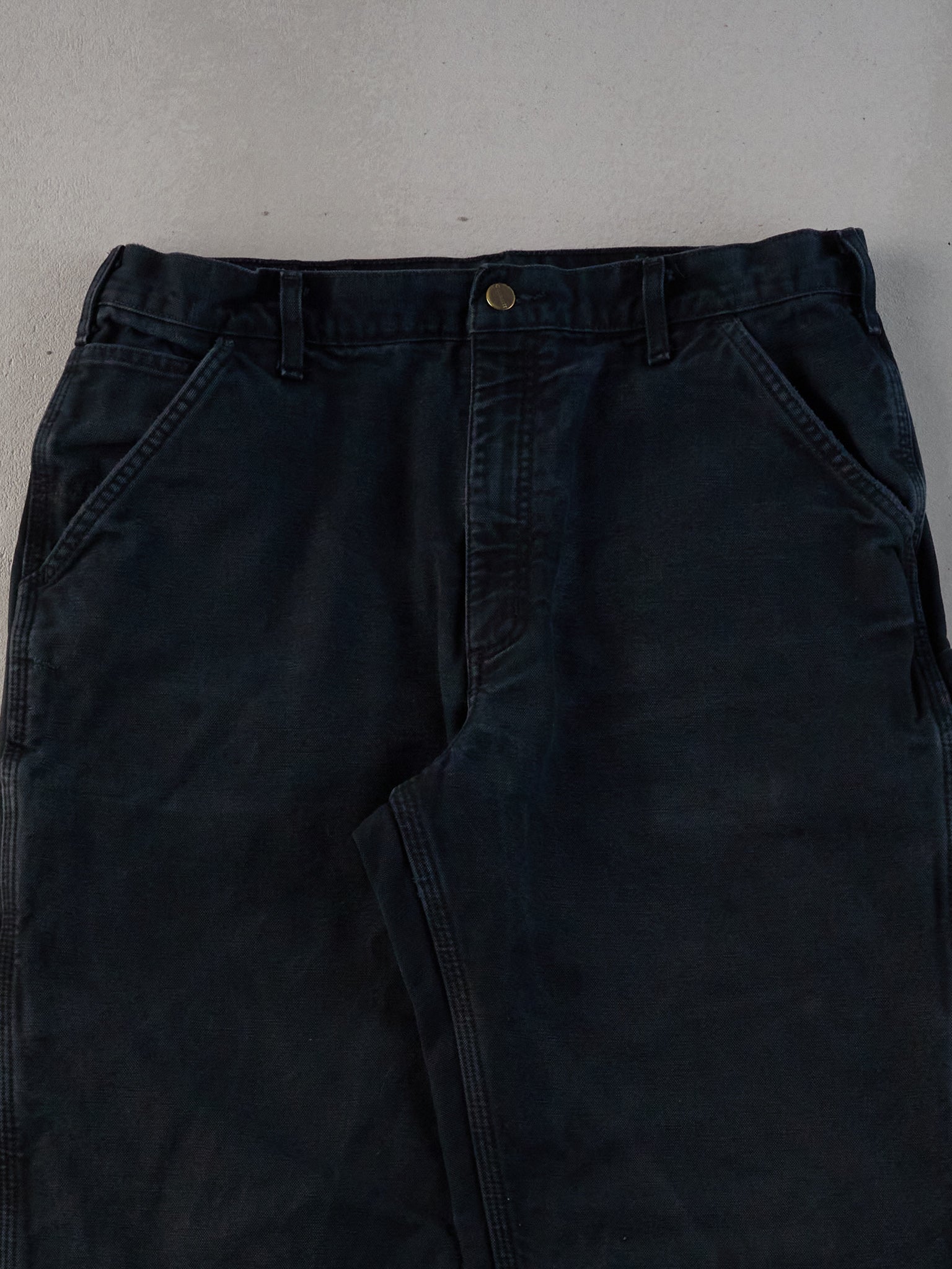 Vintage 90s Black Carhartt Blanket Lined Carpenter Pants (35x35)