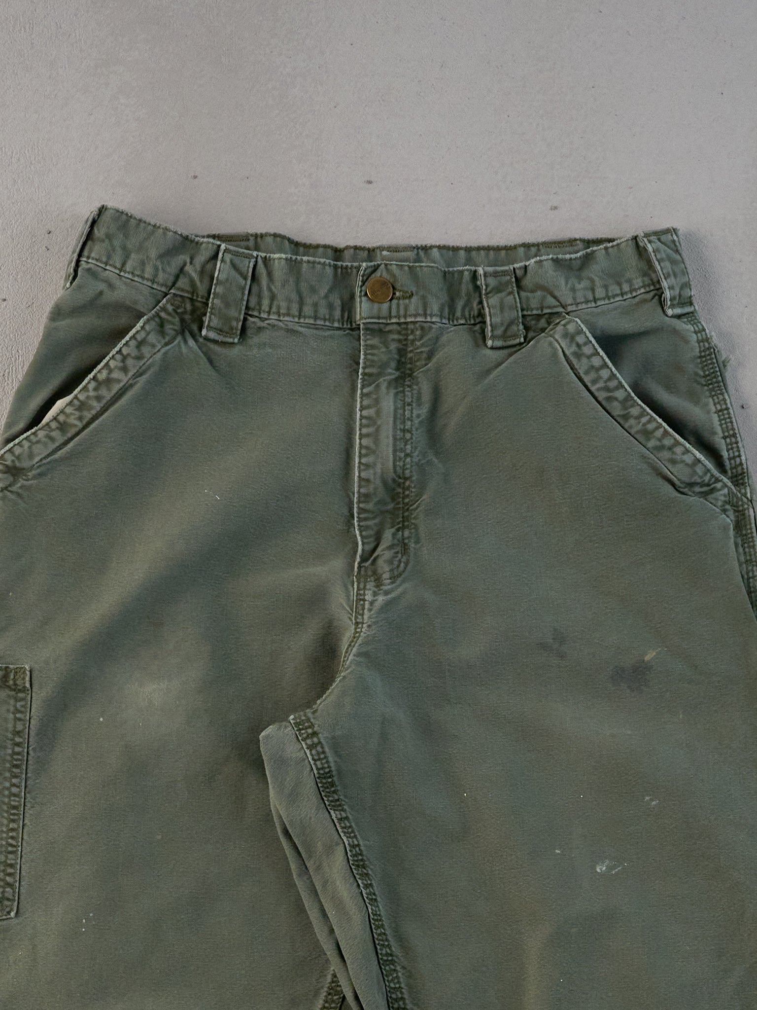 Vintage 90s Sage Green Carhartt Carpenter Pants (32x33)