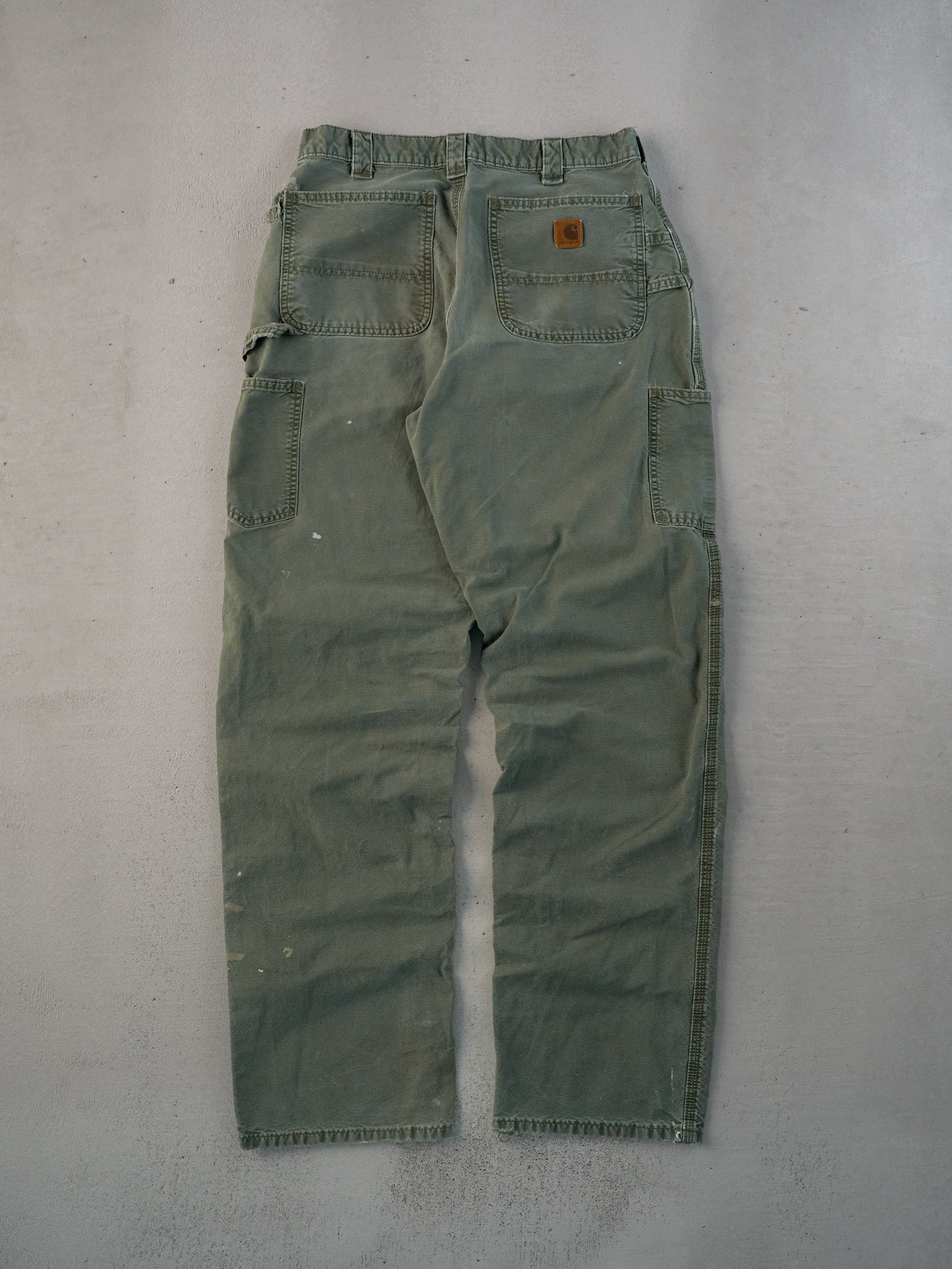 Vintage 90s Sage Green Carhartt Carpenter Pants (32x33)