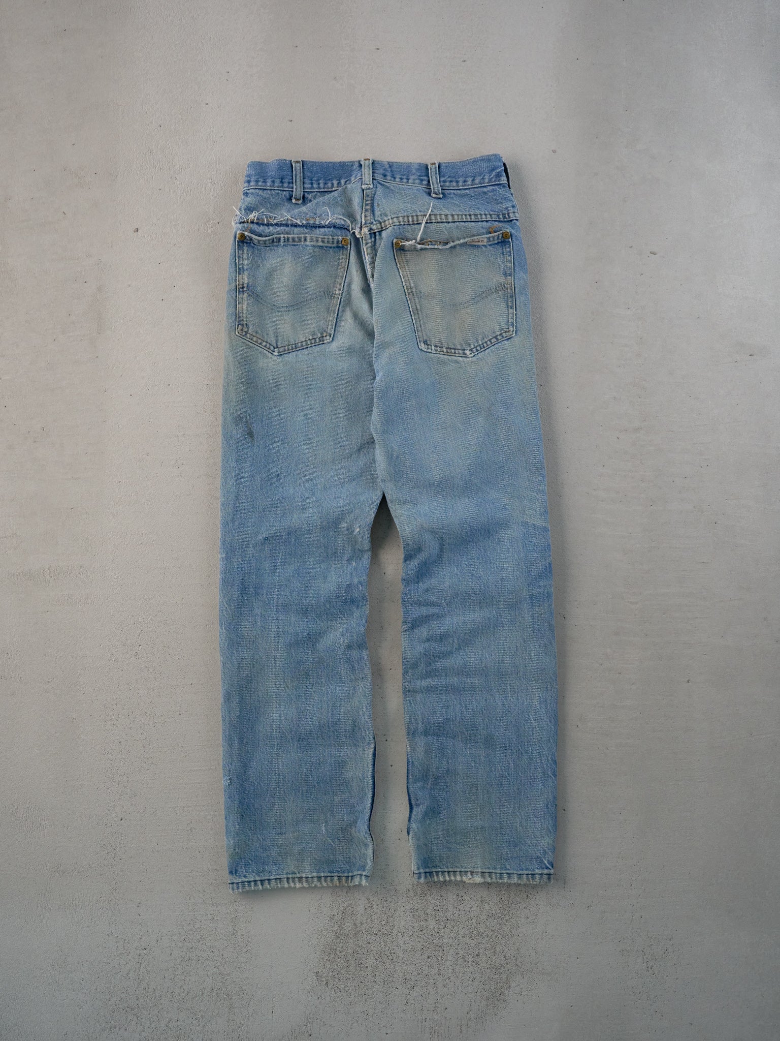 Vintage 80s Blue Carhartt Distressed Workwear Denim Jeans (29x29)