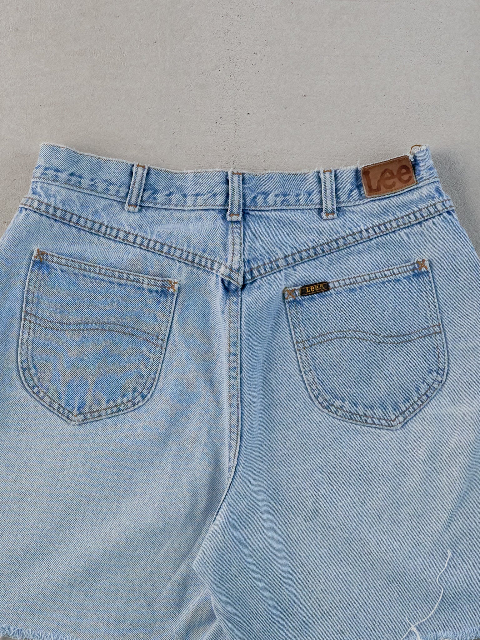 Vintage 80s Light Blue Lee Denim Shorts (30x6)
