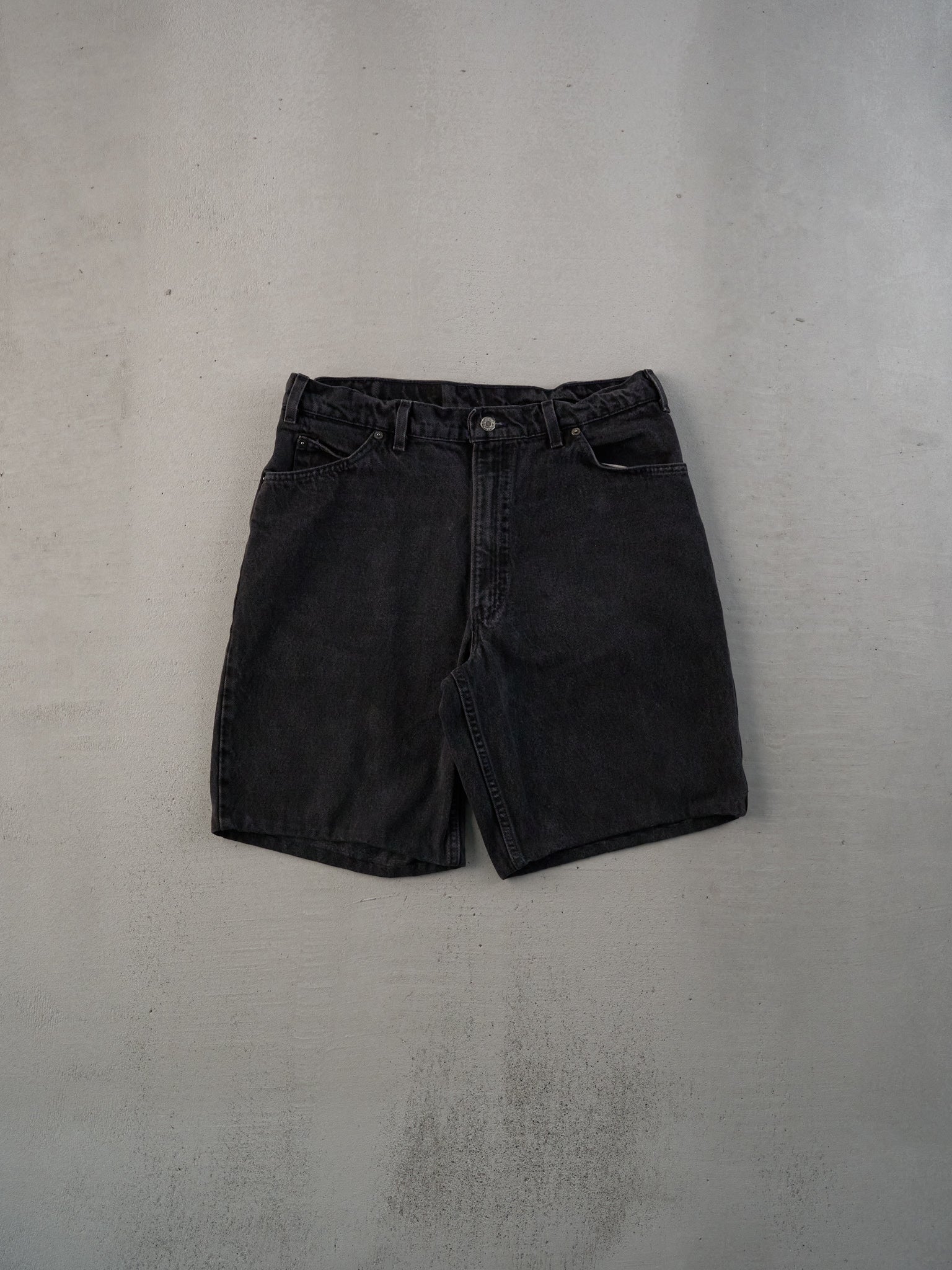Vintage 70s Black Levi's 560 Denim Shorts (34x9)