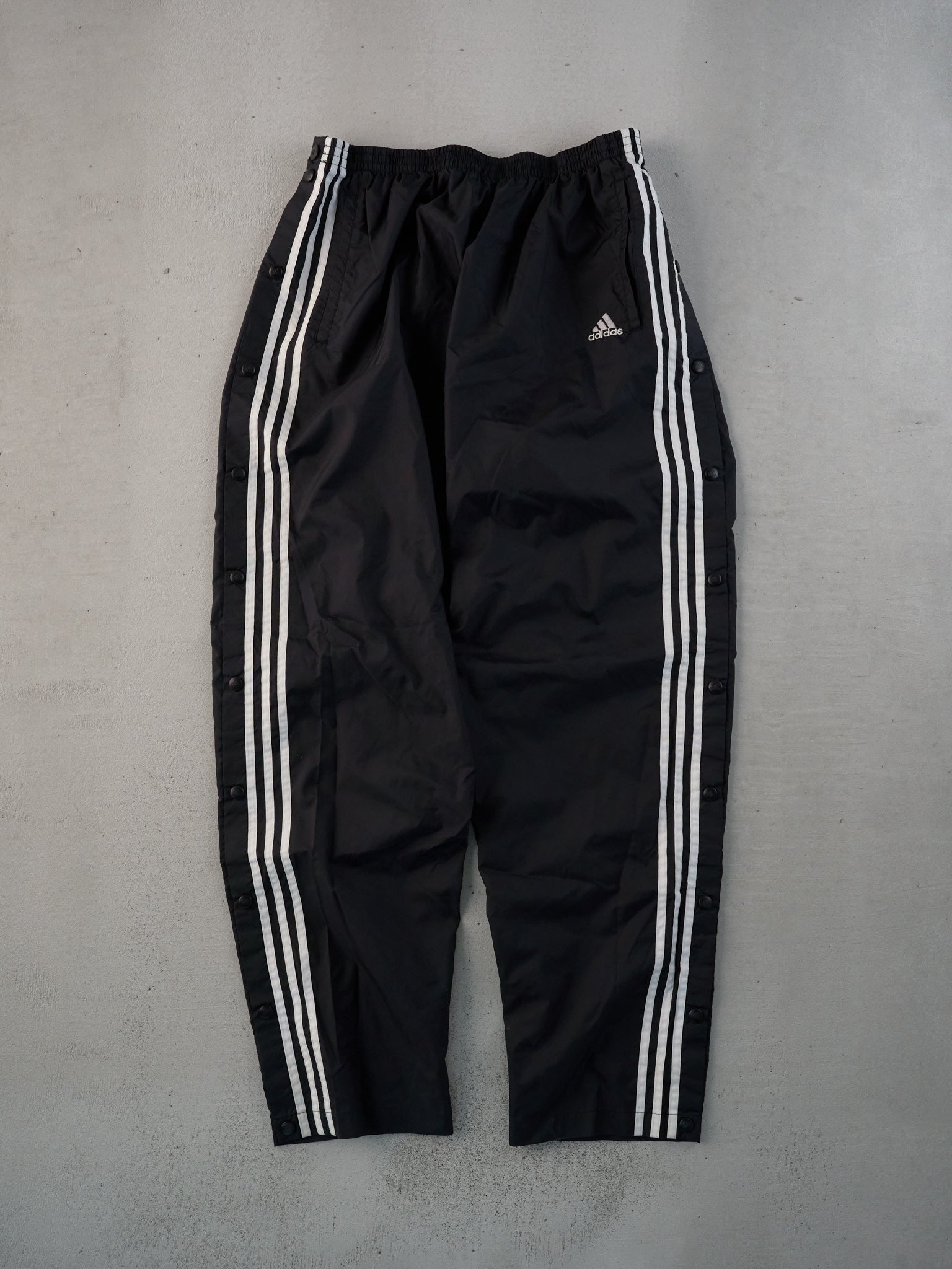 Vintage 90s Black and White Adidas Authentic Track-pants (30x32)