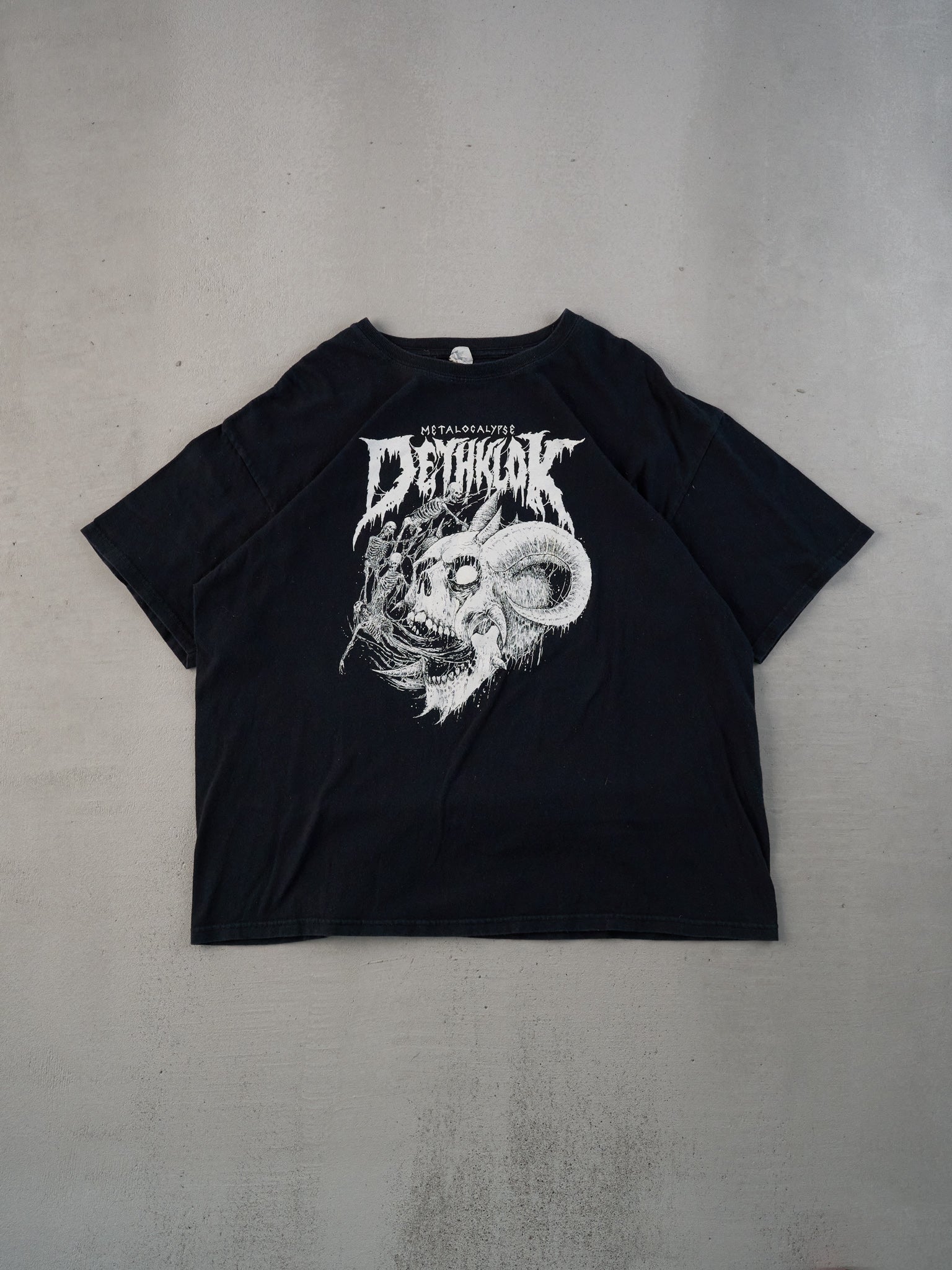 Vintage Y2k Black "Meta Localypse" Dethklok Band Graphic Tee (L)