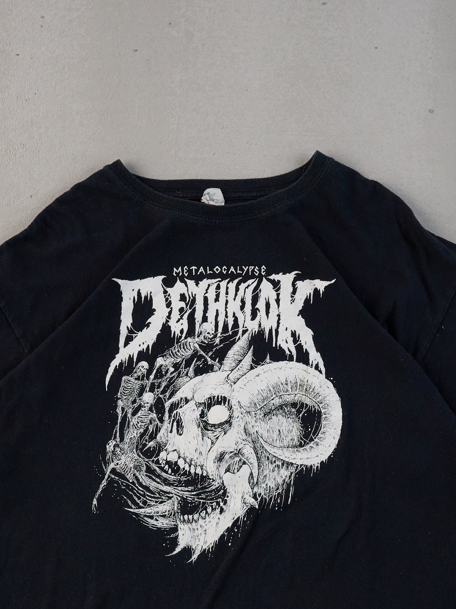 Vintage Y2k Black "Meta Localypse" Dethklok Band Graphic Tee (L)