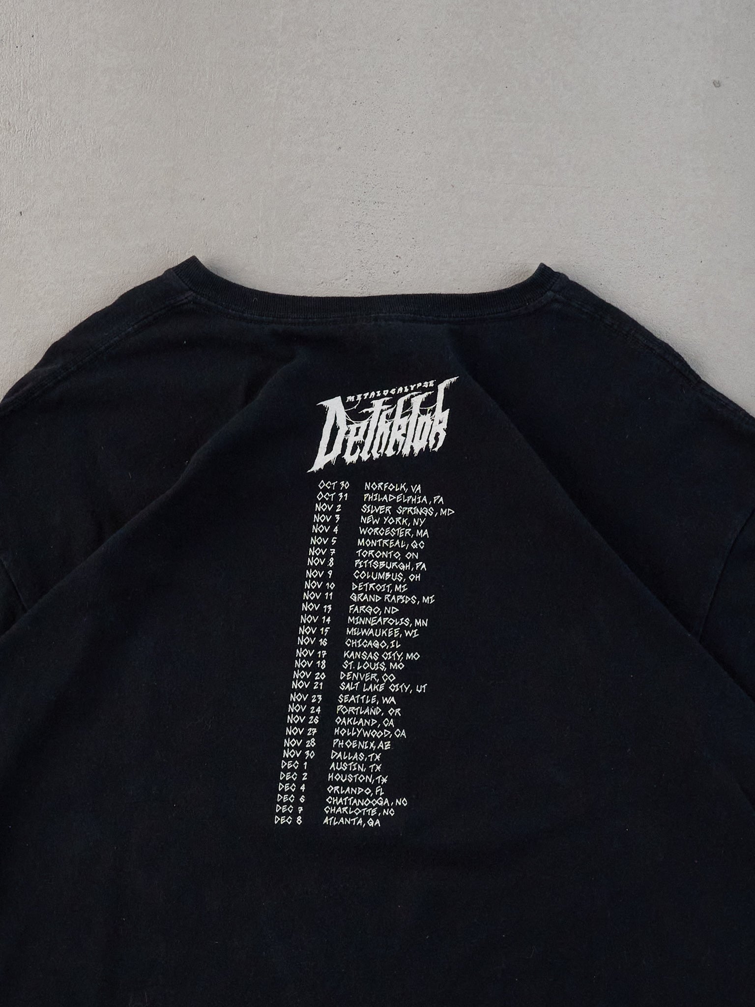 Vintage Y2k Black "Meta Localypse" Dethklok Band Graphic Tee (L)