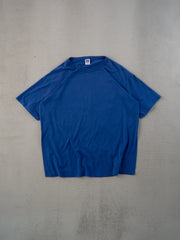 Vintage 90s Royal Blue Russell Athletics Blank Tee (L)