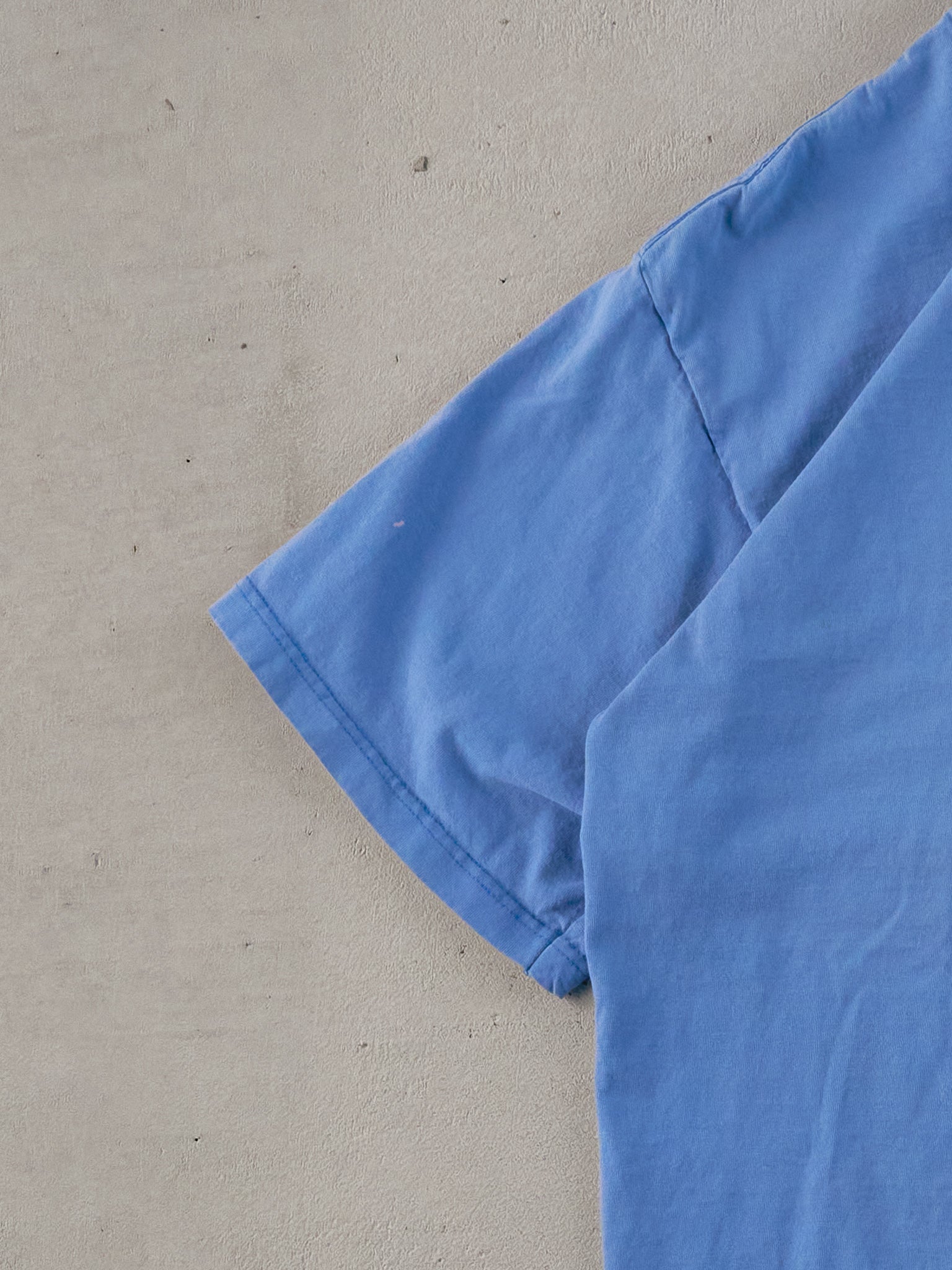Vintage 90s Powder Blue Nike small Swosh Blank Tee (S)