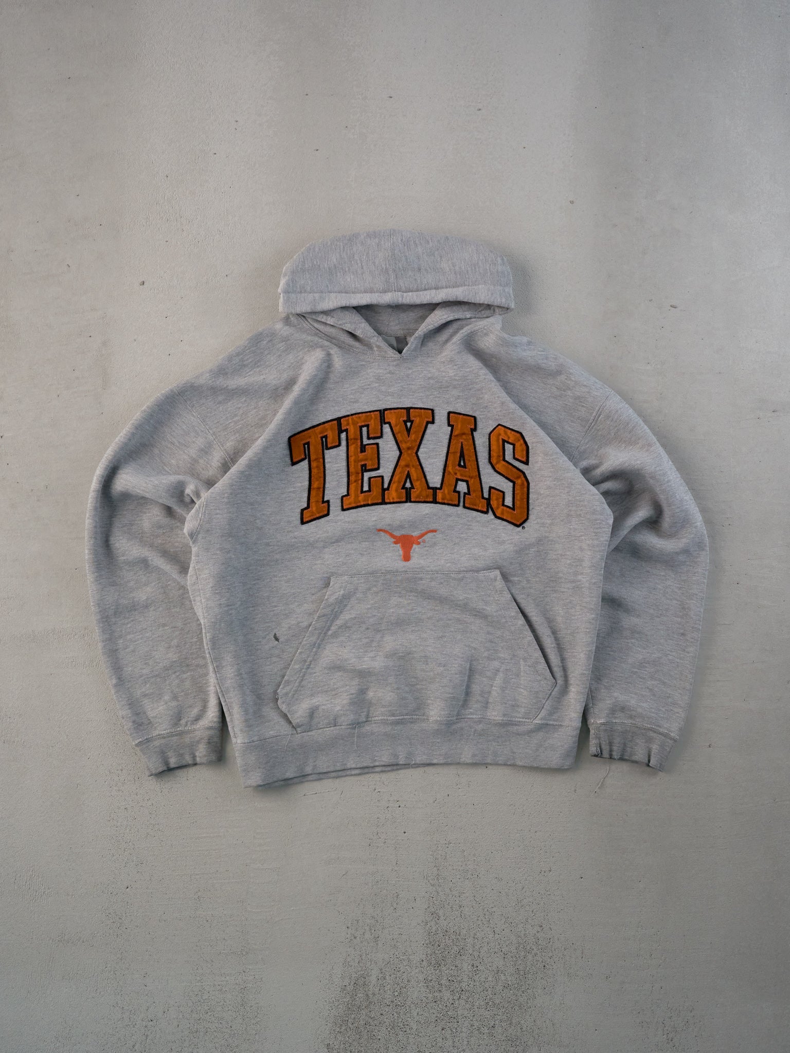 Vintage 90s Grey and Orange Texas Longhorns Hoodie (L)