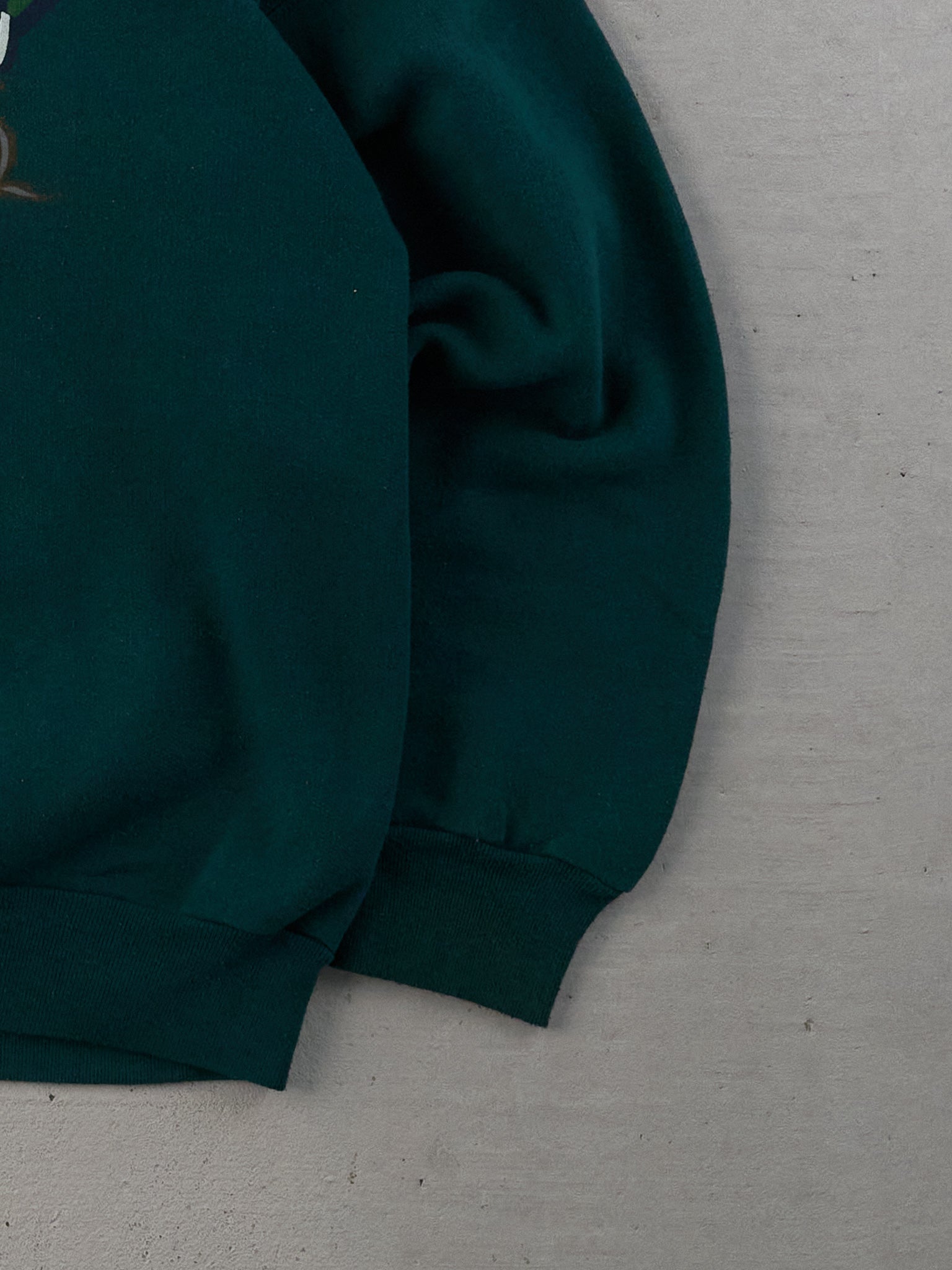 Vintage 90s Pine Green Whistler Ski Hard Crewneck (M)