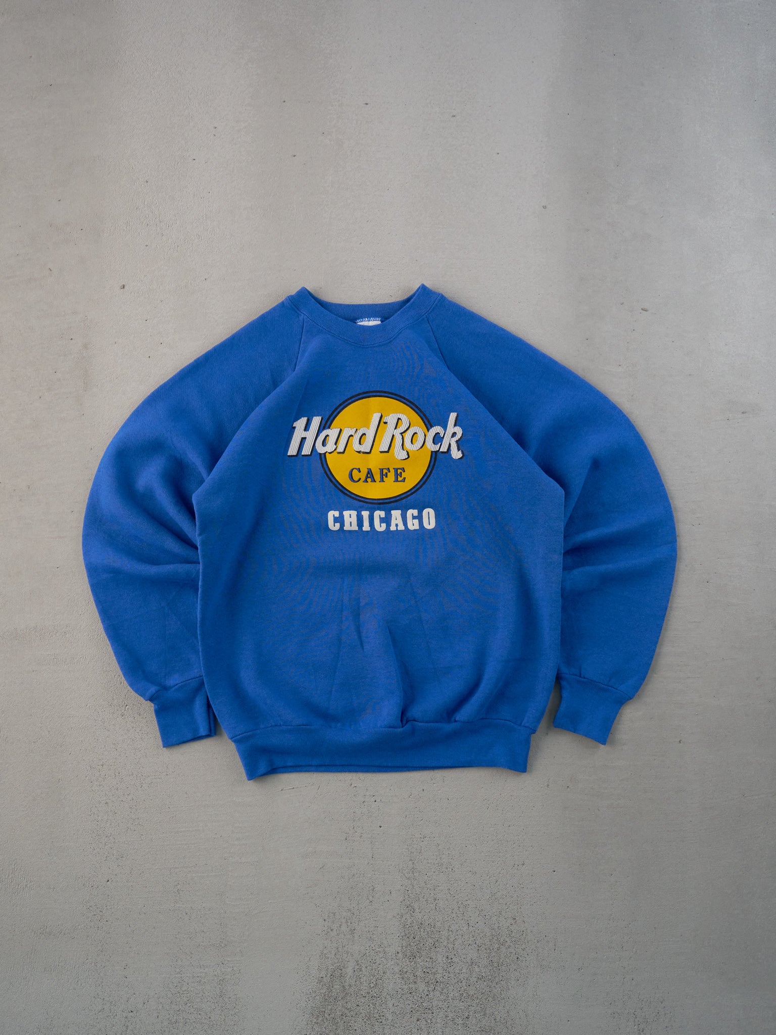 Vintage 90s Royal Blue Hardrock Cafe Chicago Crewneck (M)