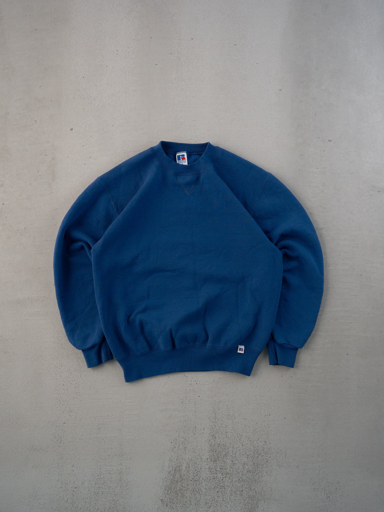 Vintage 90s Blue Russell Athletics Blank Crewneck (M)