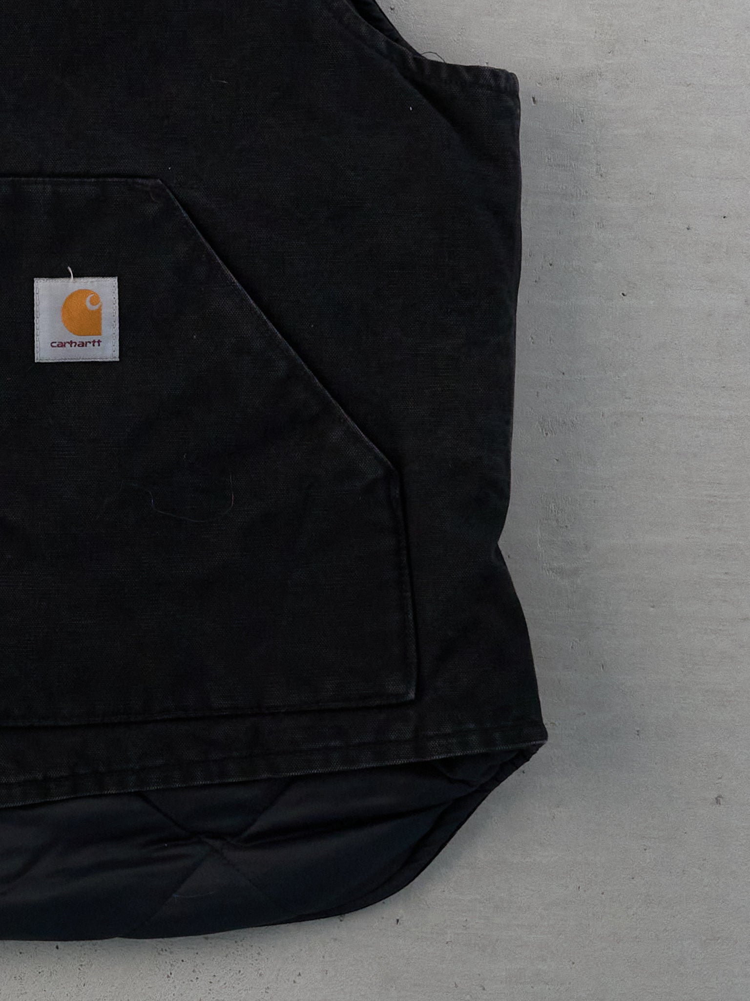 Vintage 90s Black Carhartt X Anthony Allega Cement Co Vest (L)