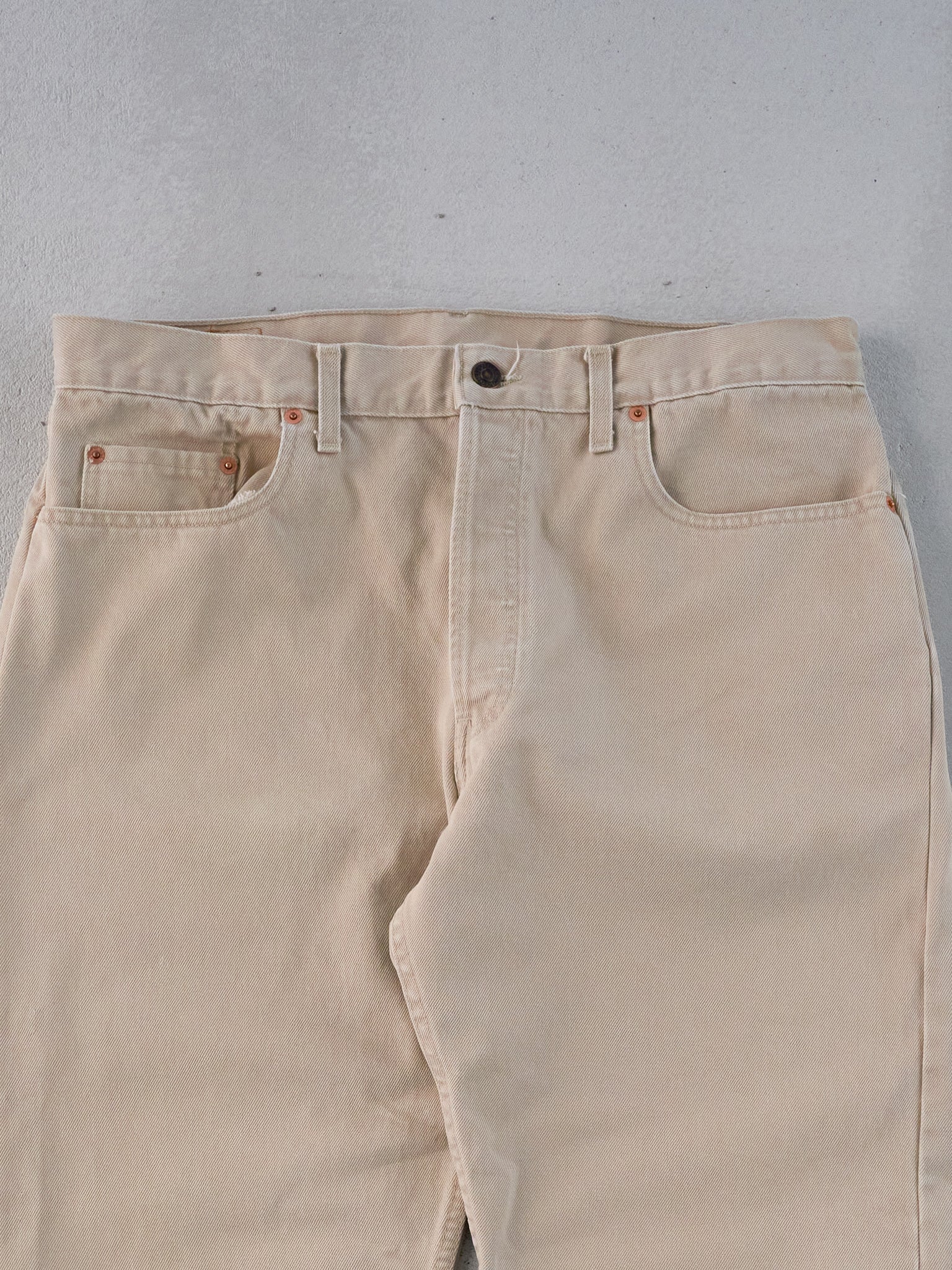 Vintage 70s Beige Levi's 614 Denim Jeans (35x32)