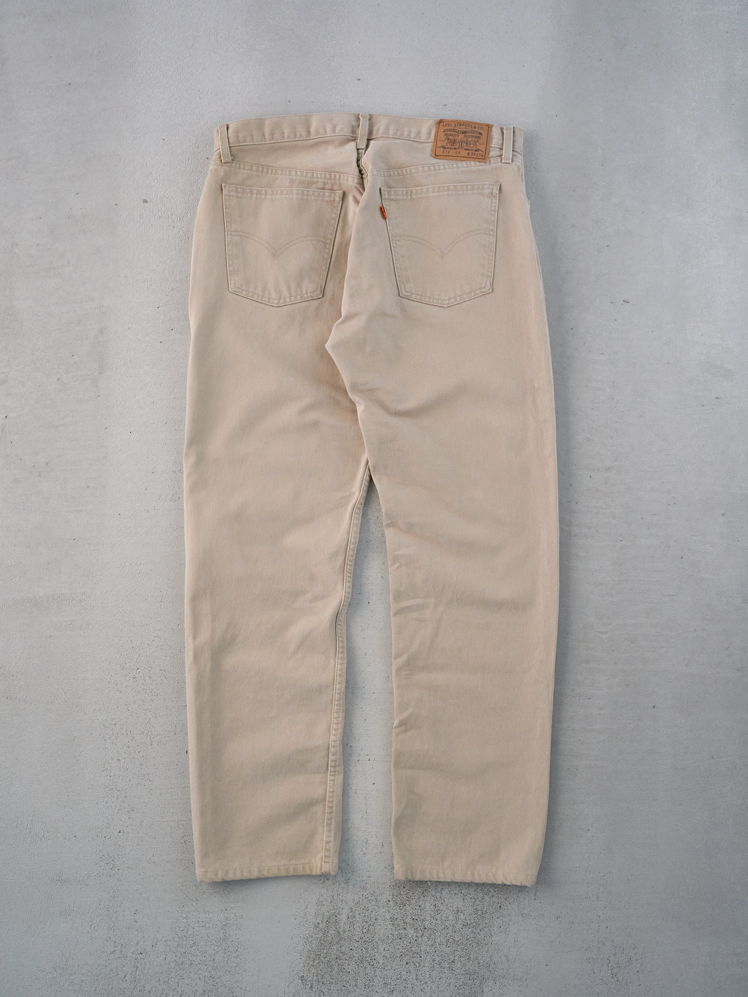 Vintage 70s Beige Levi's 614 Denim Jeans (35x32)