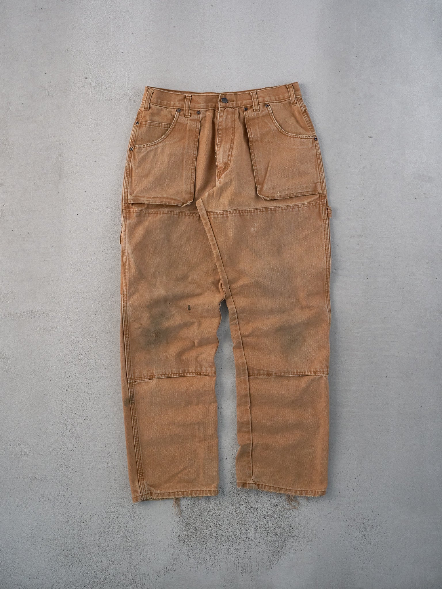 Vintage 90s Khaki Dickies Double Knee Carpenter Pants (29x30)