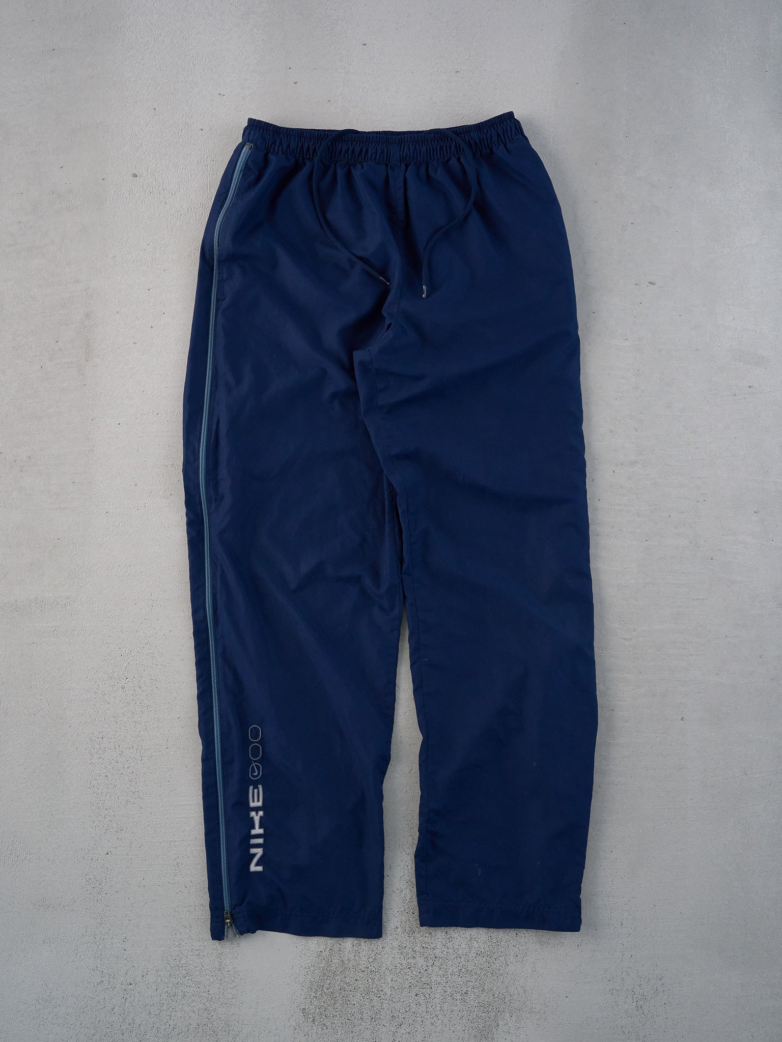 Vintage Y2k Navy Blue Nike Zip up Track Pants (30x33)