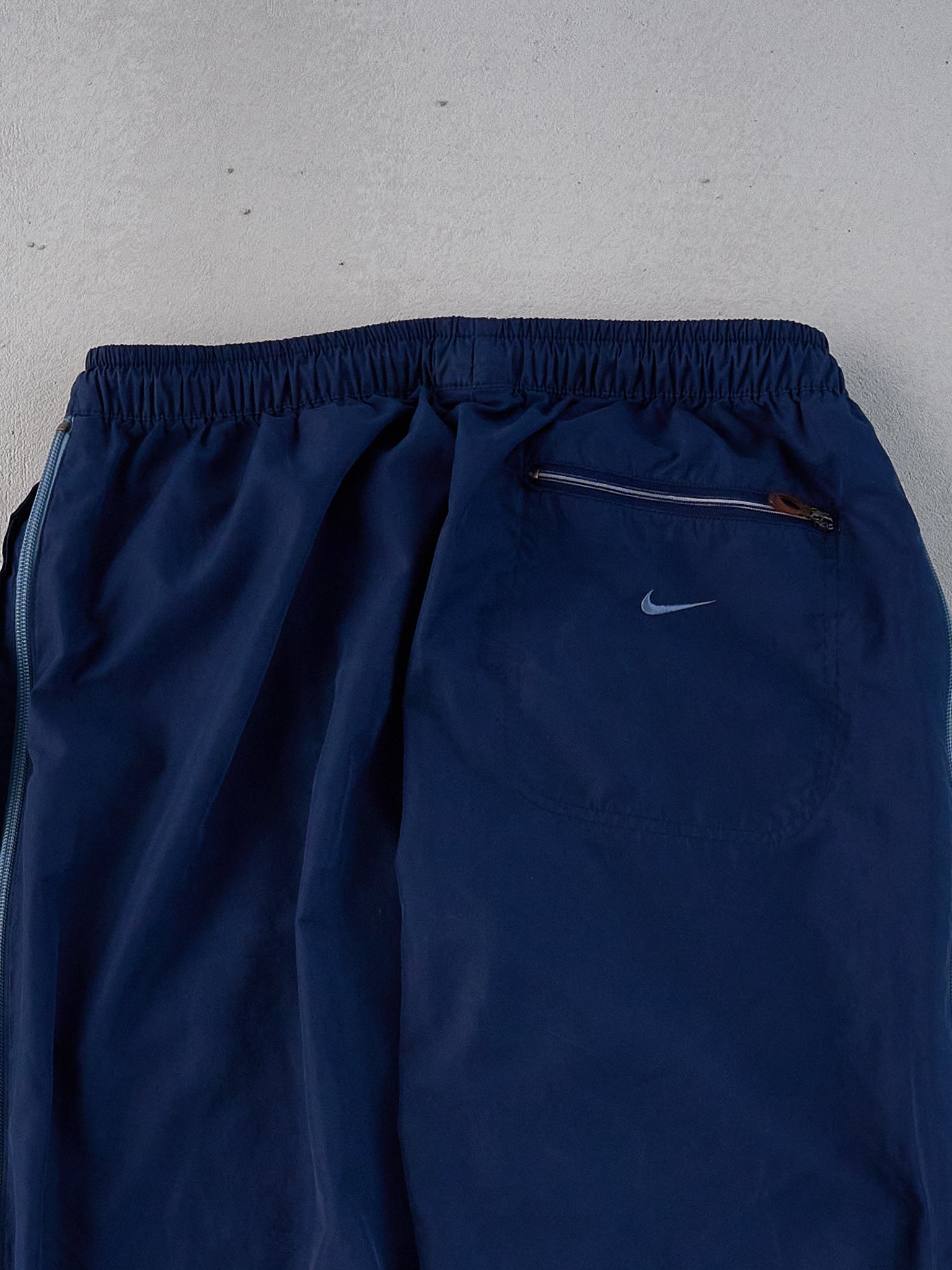 Vintage Y2k Navy Blue Nike Zip up Track Pants (30x33)