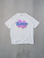 Vintage 90s White Single Stitched Katana Suzuki Graphic Tee (M)