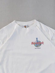 Vintage Y2k White Hardrock Cafe Las Vegas Graphic Tee (M)