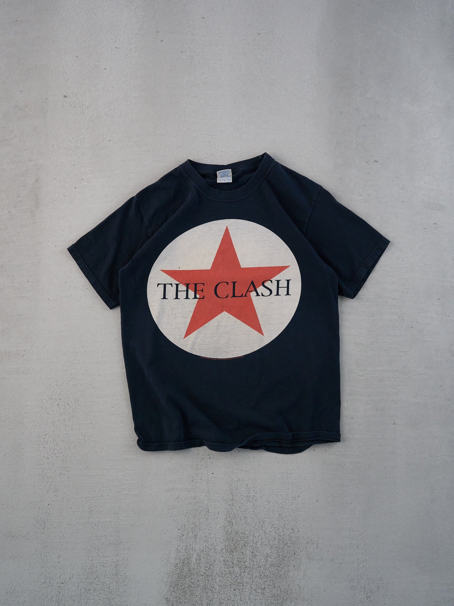 Vintage Y2K Black The Clash Star Graphic Tee (S)