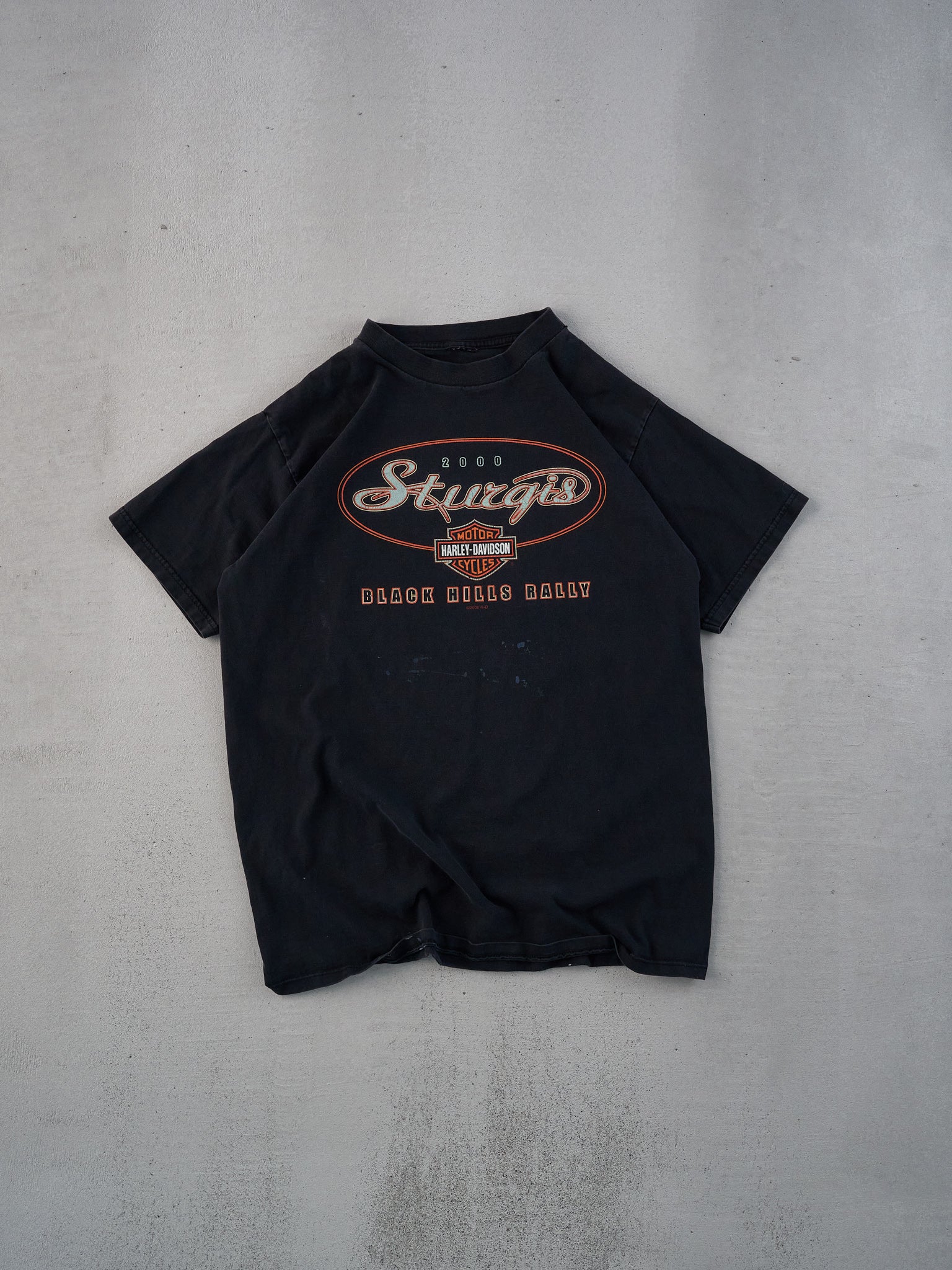 Vintage Black Harley Davidson South Dakota Graphic Tee (M)