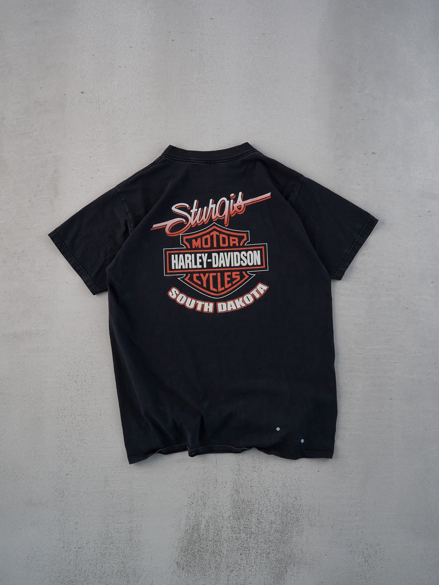 Vintage Black Harley Davidson South Dakota Graphic Tee (M)