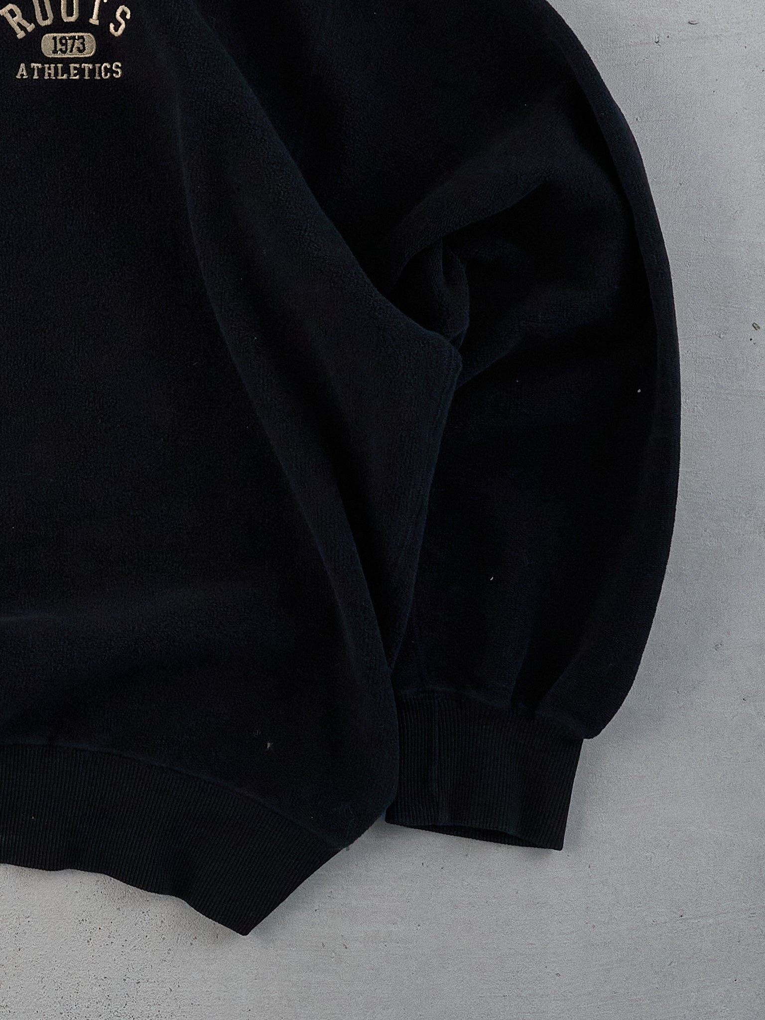 Vintage 90s Black Roots Athletics Collared 1/4 Zip Crewneck (XXL)