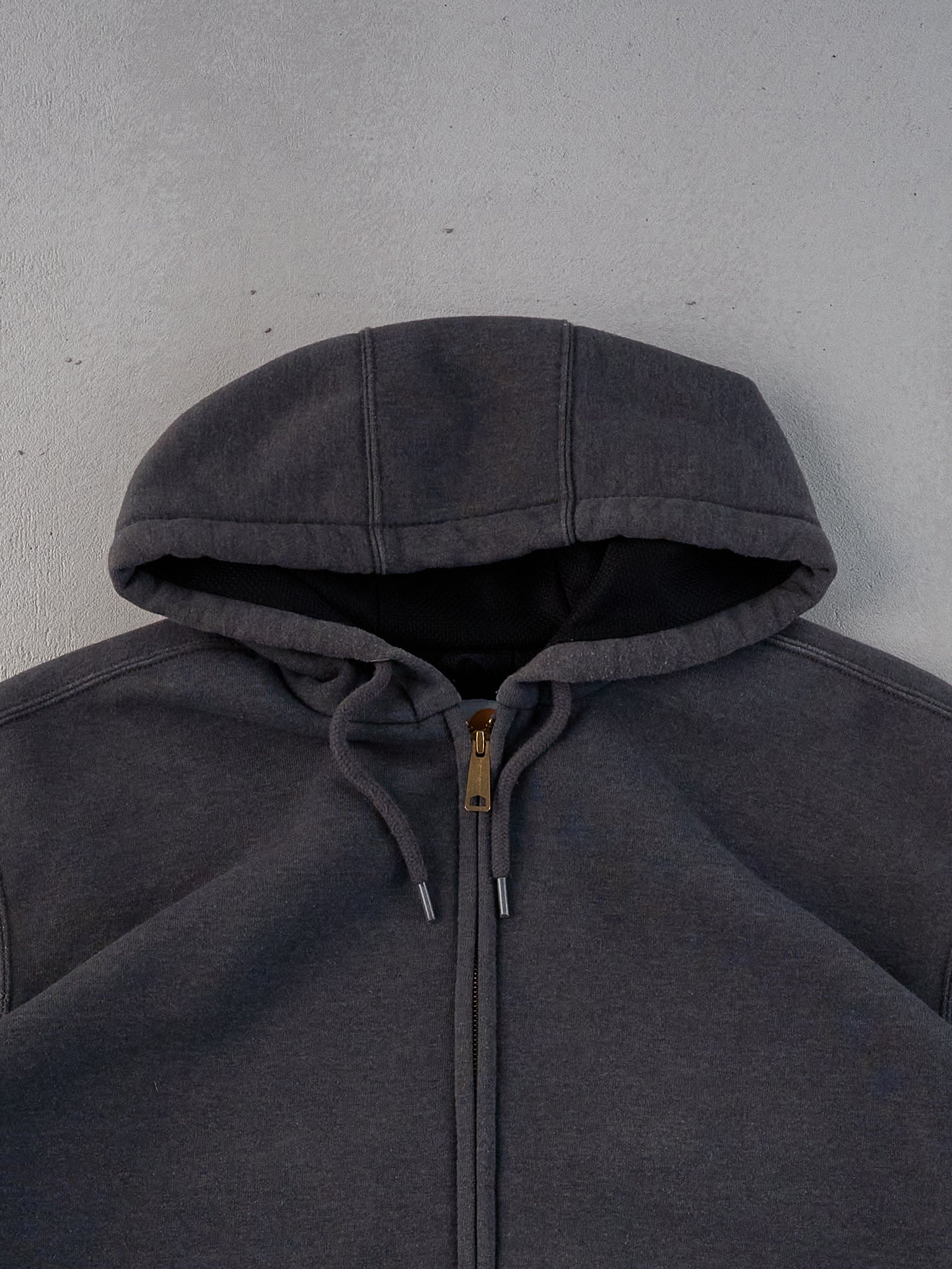 Vintage Y2k Dark Grey Carhartt Workwear Rain Defender Hooded Zip Up (L/XL)