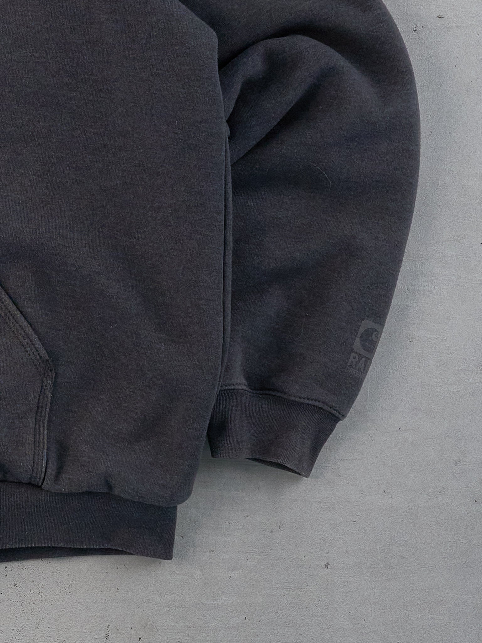 Vintage Y2k Dark Grey Carhartt Workwear Rain Defender Hooded Zip Up (L/XL)