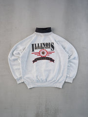 Vintage 91' Grey Illinois College Turtleneck (L)