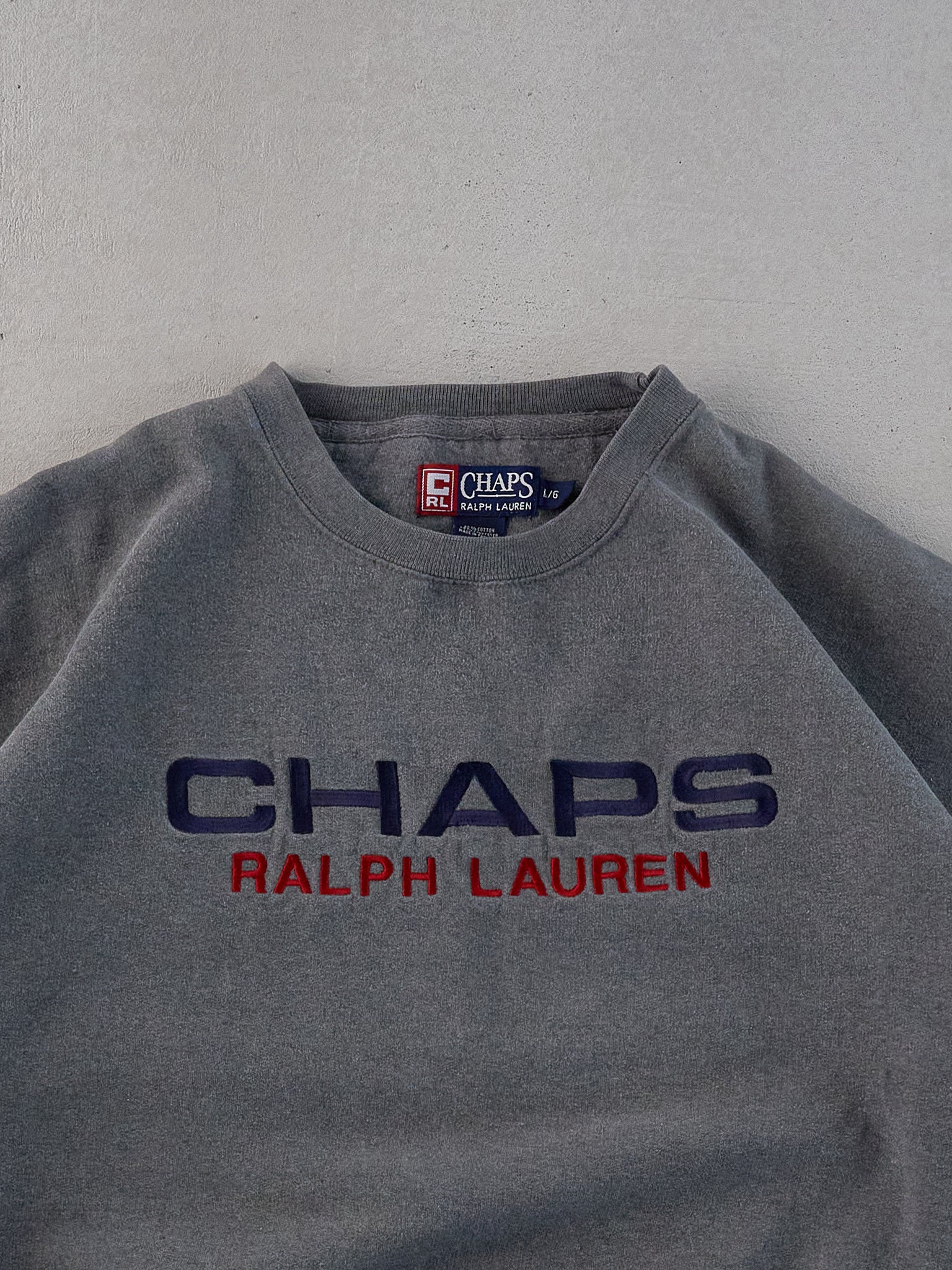 Vintage 90s Grey Chaps By Ralph Lauren Crewneck (L)