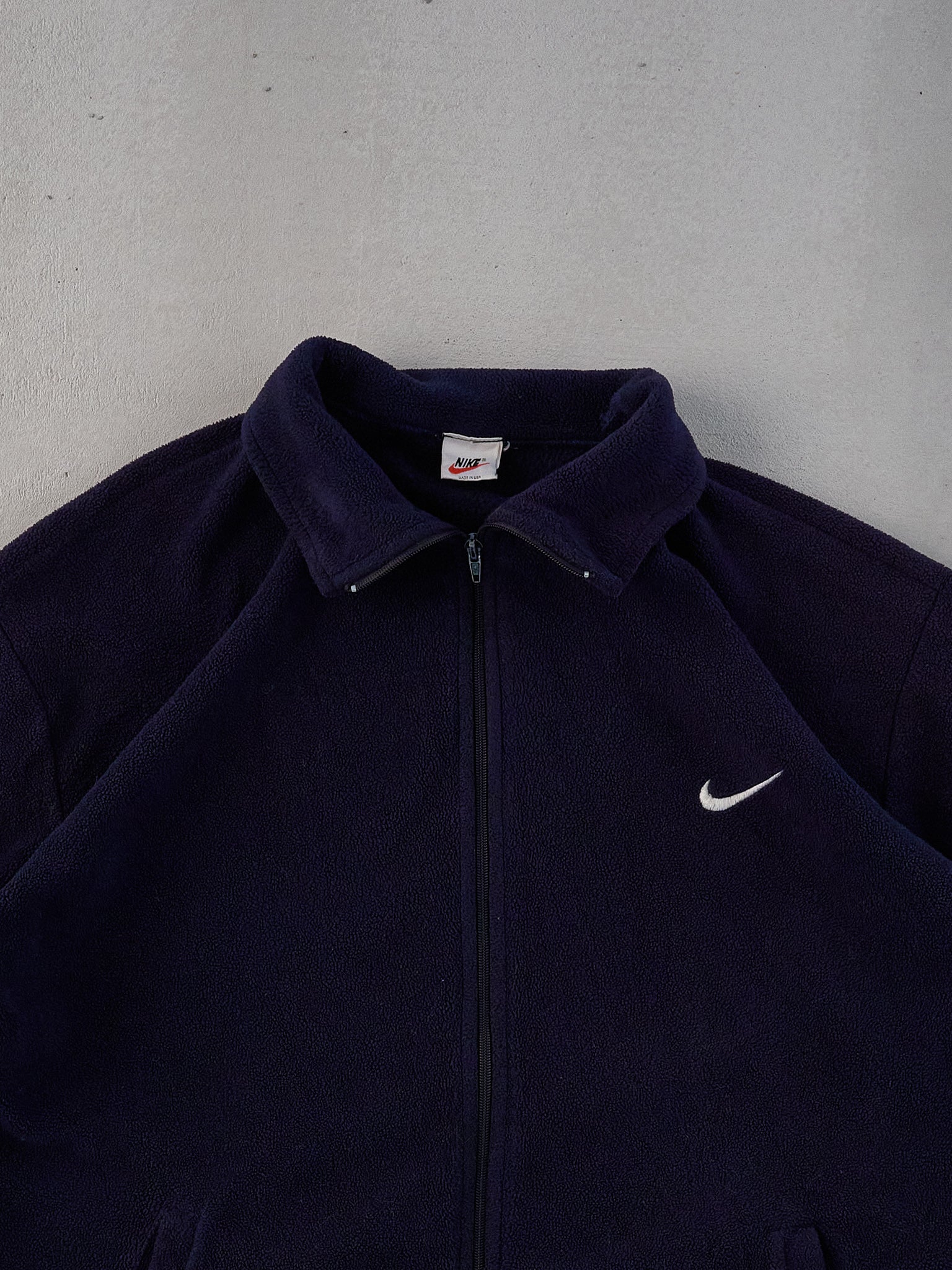 Vintage 90s Dark Navy Nike Collared Zip Up (L)