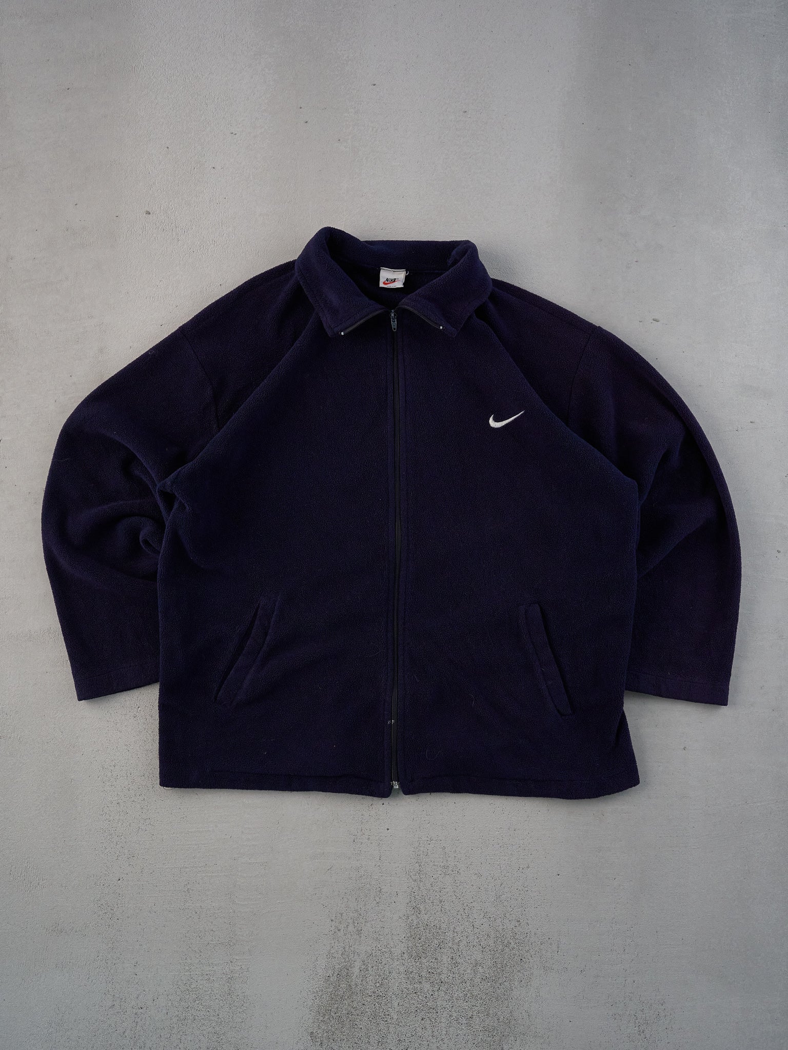 Vintage 90s Dark Navy Nike Collared Zip Up (L)