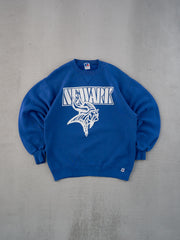 Vintage Royal Blue Vikings Newark Russell Athletics Crewneck (M)